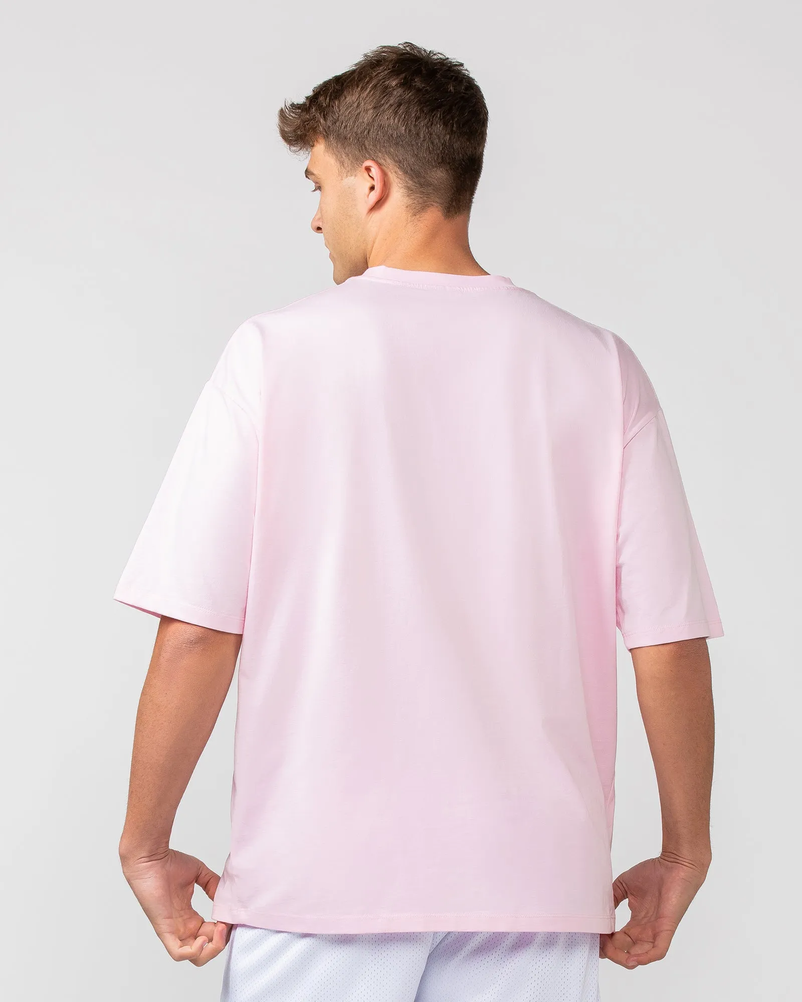 Varsity Oversized Tee - Pale Pink sold by Muscle Nation product image thumbnail 4