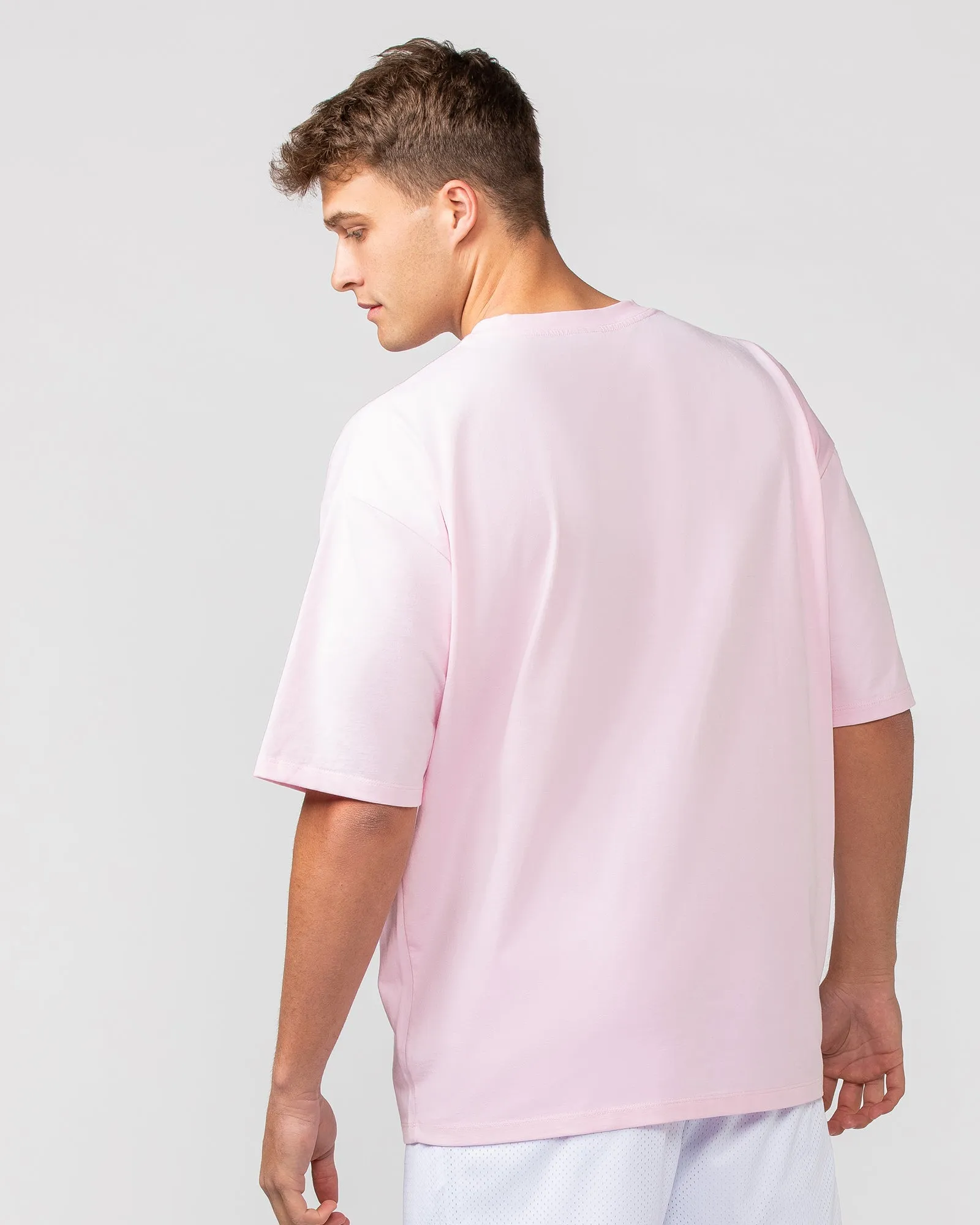 Varsity Oversized Tee - Pale Pink sold by Muscle Nation product image thumbnail 3