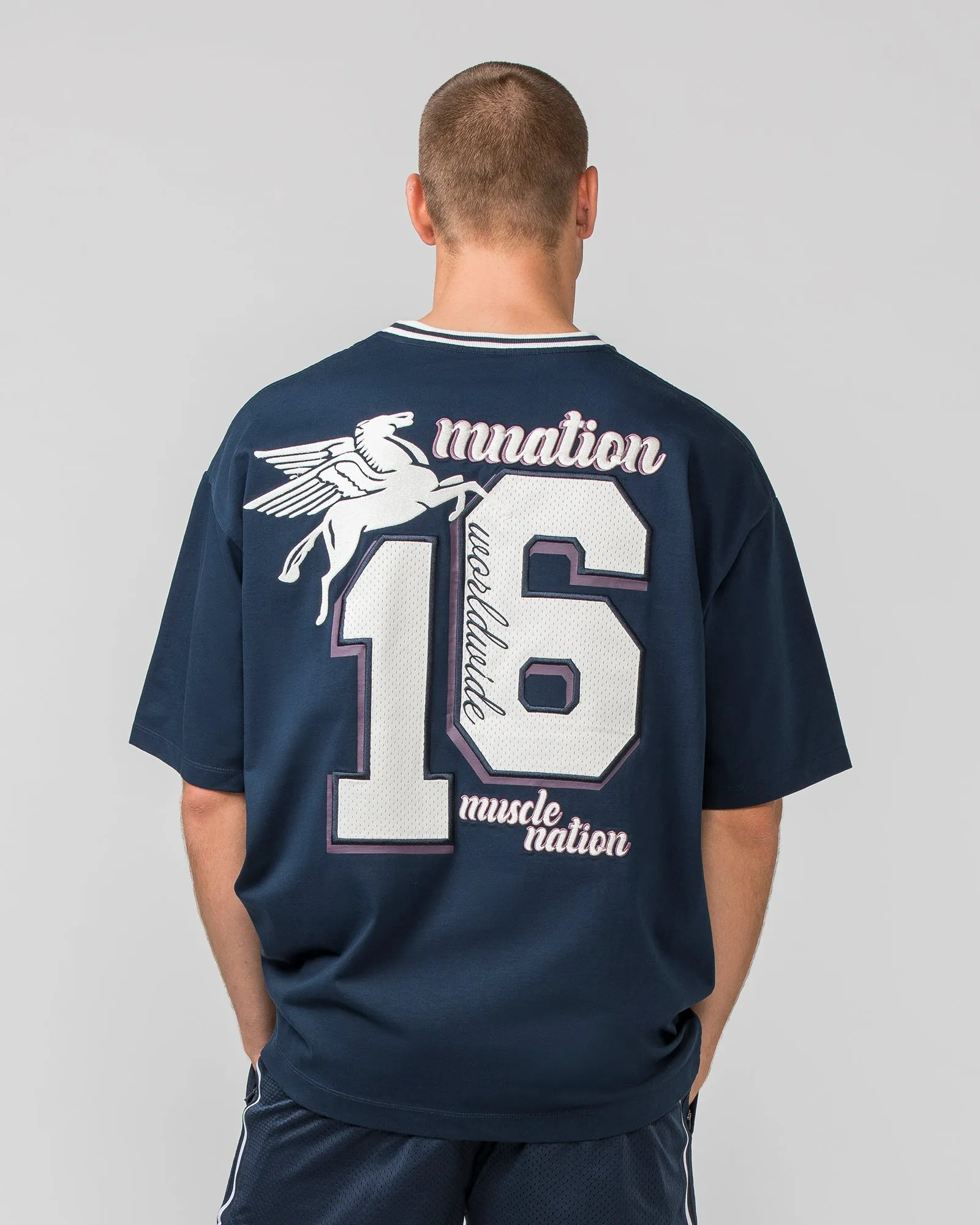 Retro Oversized Tee - Navy sold by Muscle Nation product image thumbnail 5