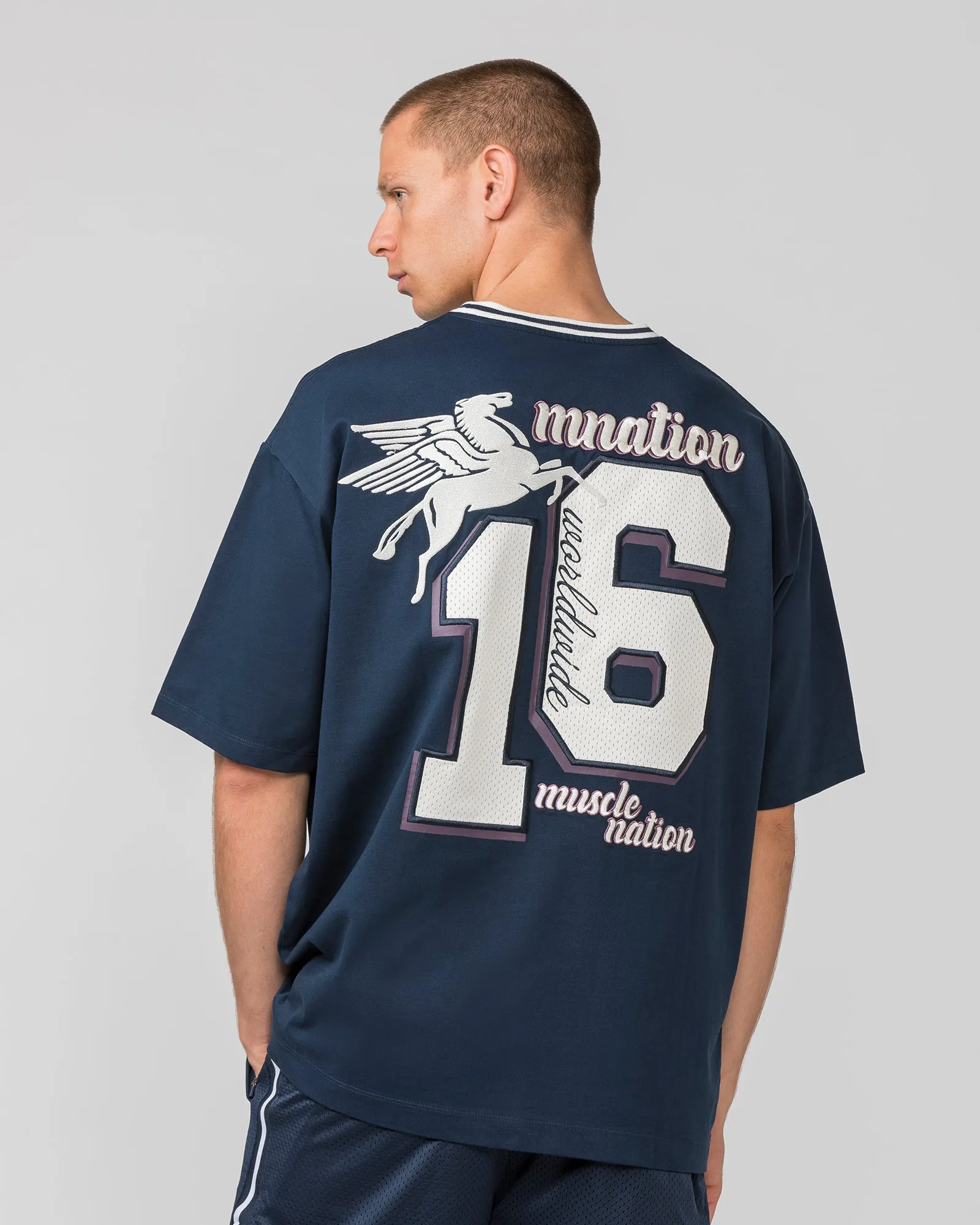 Retro Oversized Tee - Navy sold by Muscle Nation product image thumbnail 4