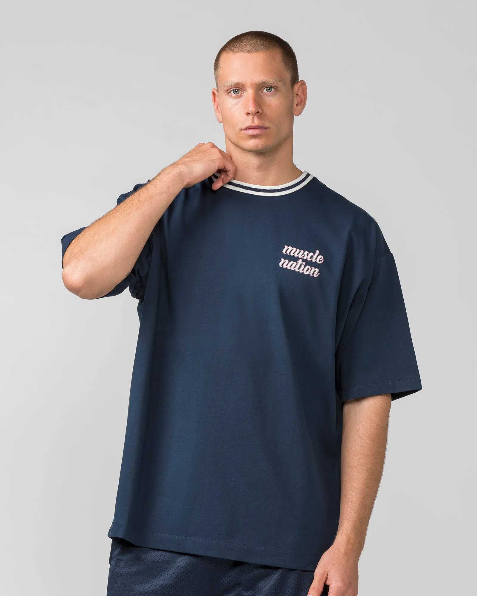 Retro Oversized Tee - Navy sold by Muscle Nation product image thumbnail 2