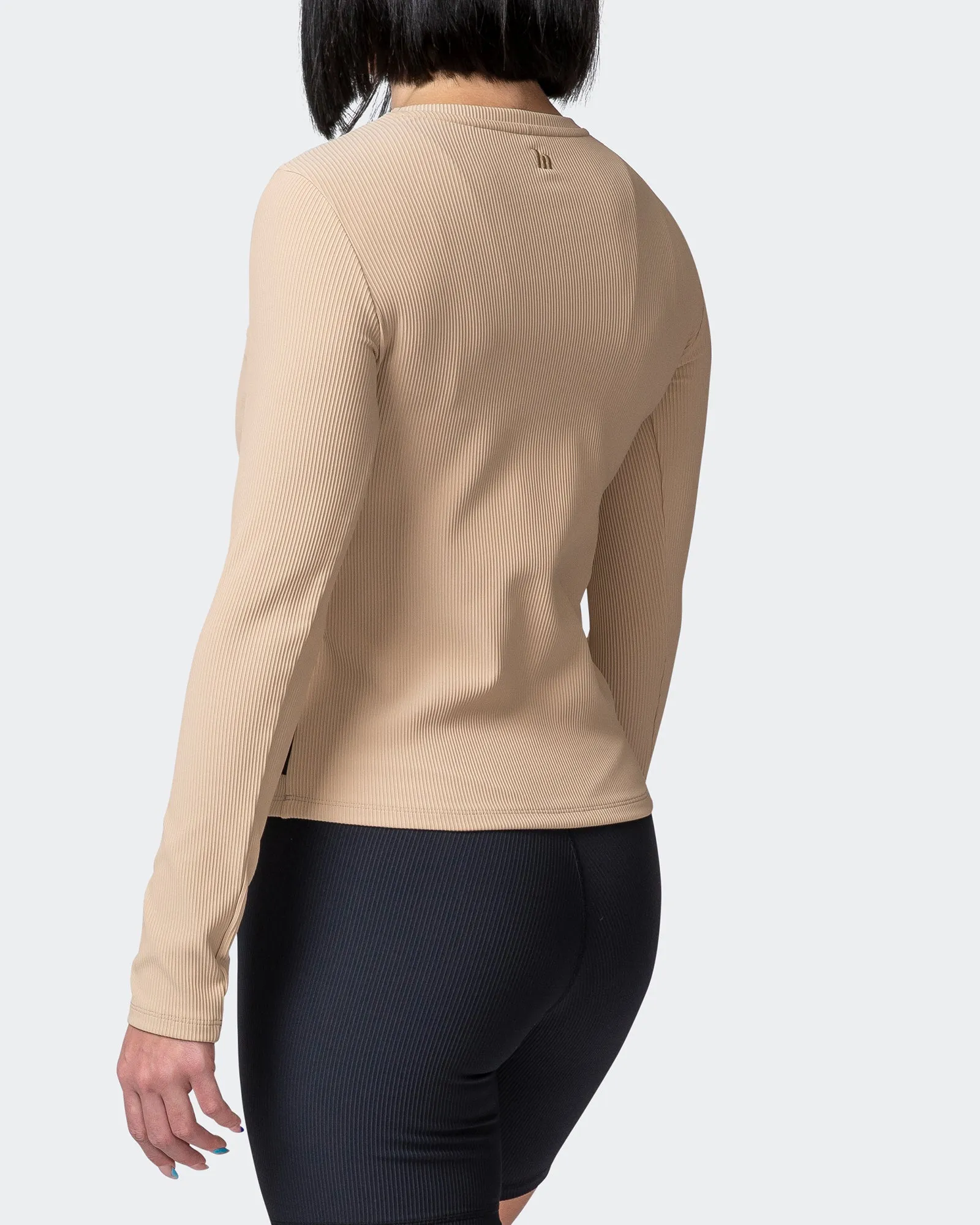Classic Ribbed Long Sleeve Top - Brown Sugar sold by Muscle Nation product image thumbnail 5