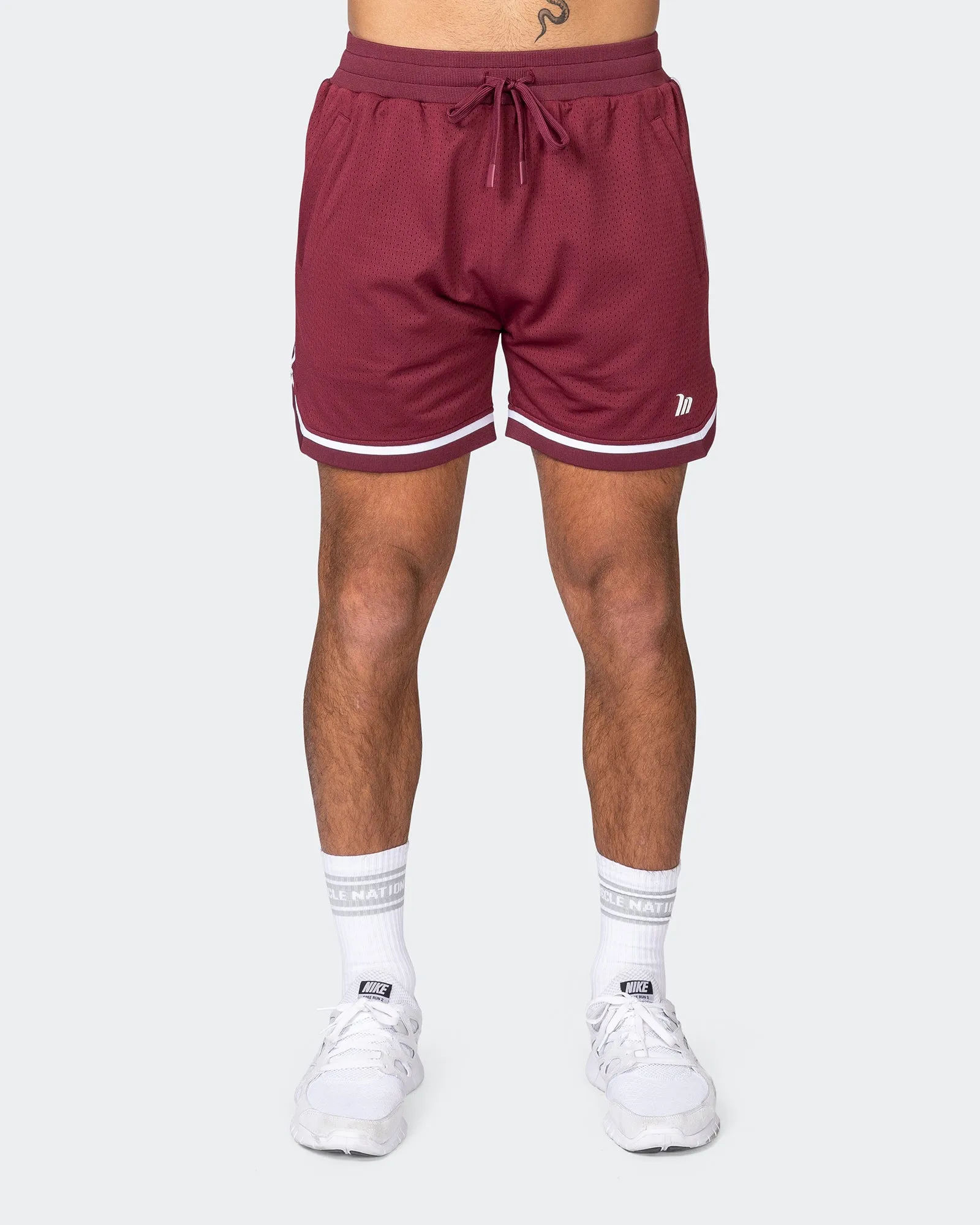 Mens 5" Basketball Shorts - Wine sold by Muscle Nation product image thumbnail 2