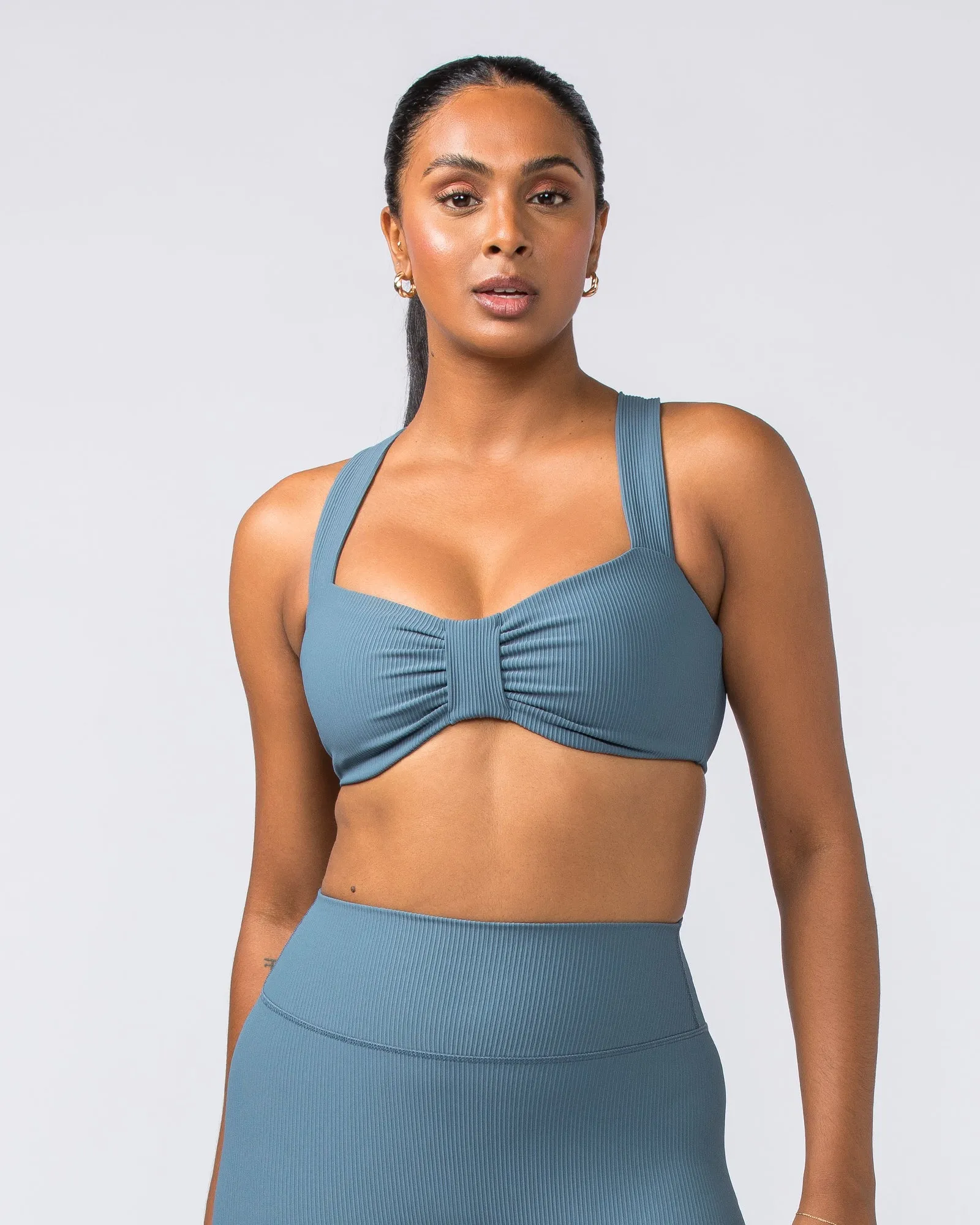 Lush Rib Bralette - Tidepool sold by Muscle Nation product image thumbnail 2