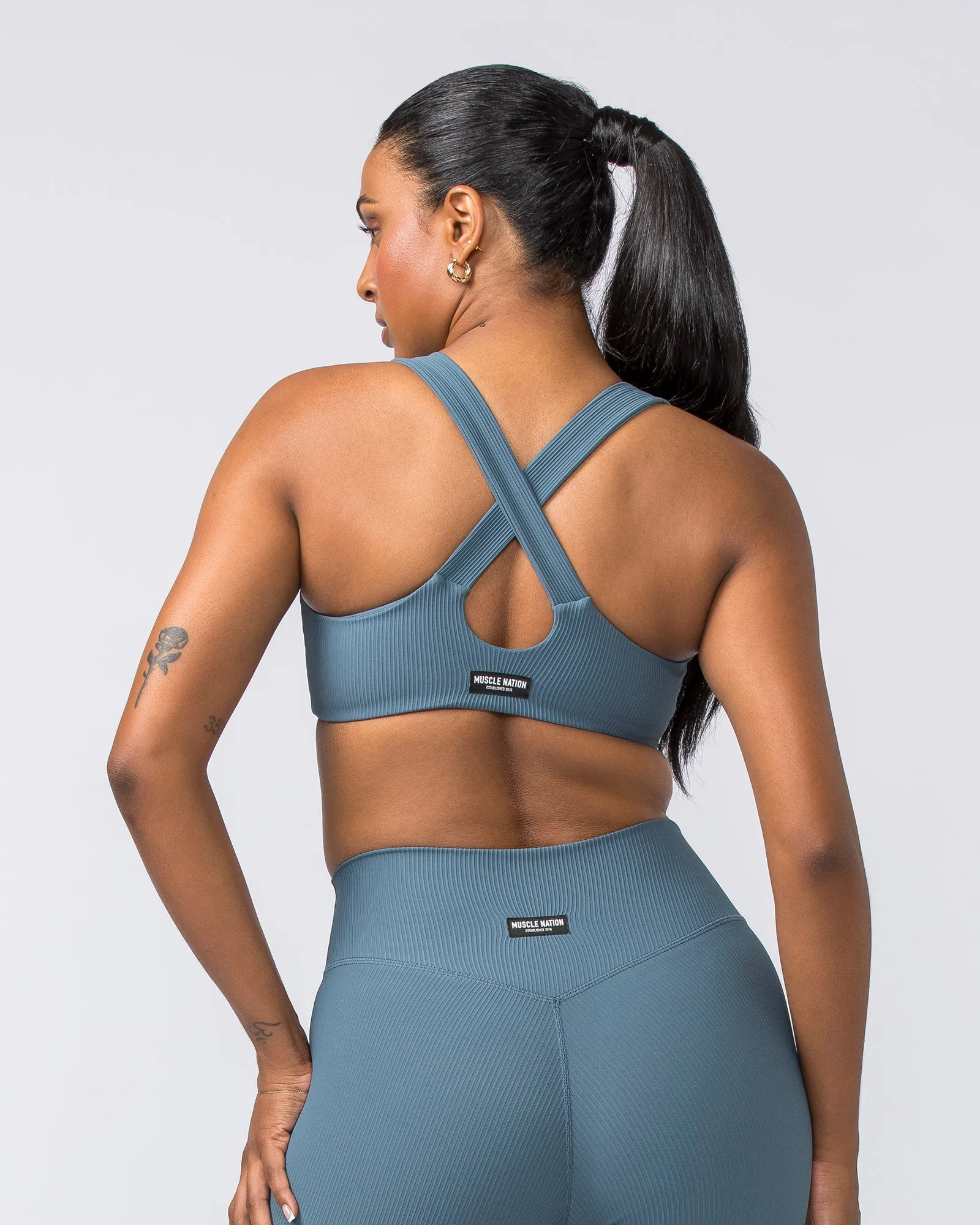 Lush Rib Bralette - Tidepool sold by Muscle Nation product image thumbnail 5