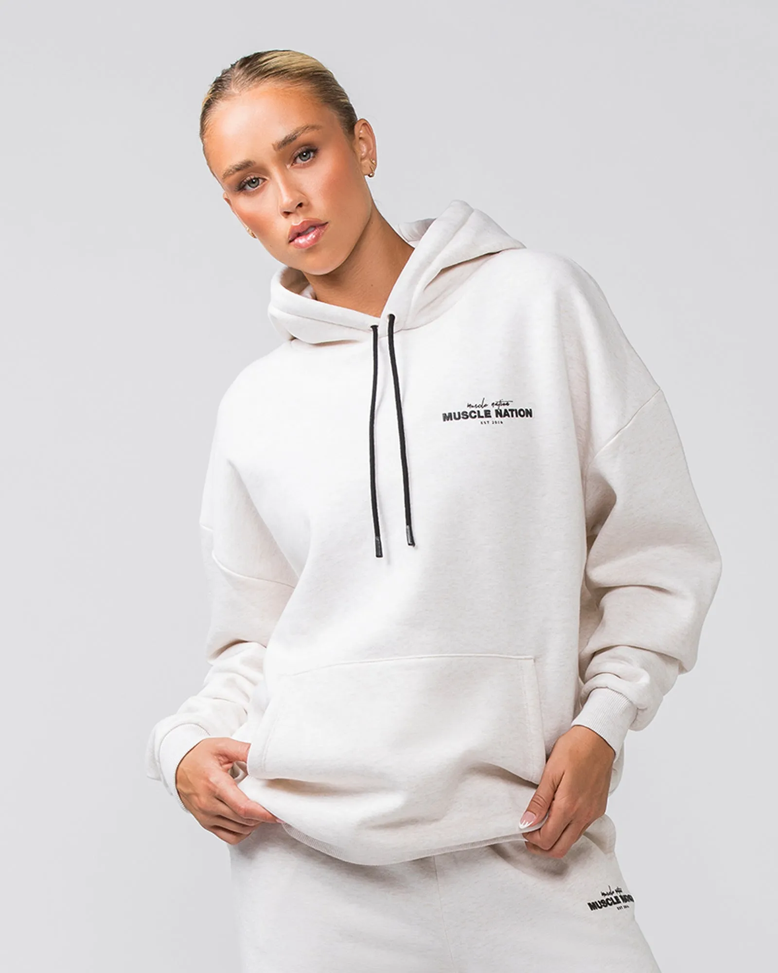 Timeless Oversized Hoodie - Dew Marl sold by Muscle Nation product image thumbnail 3