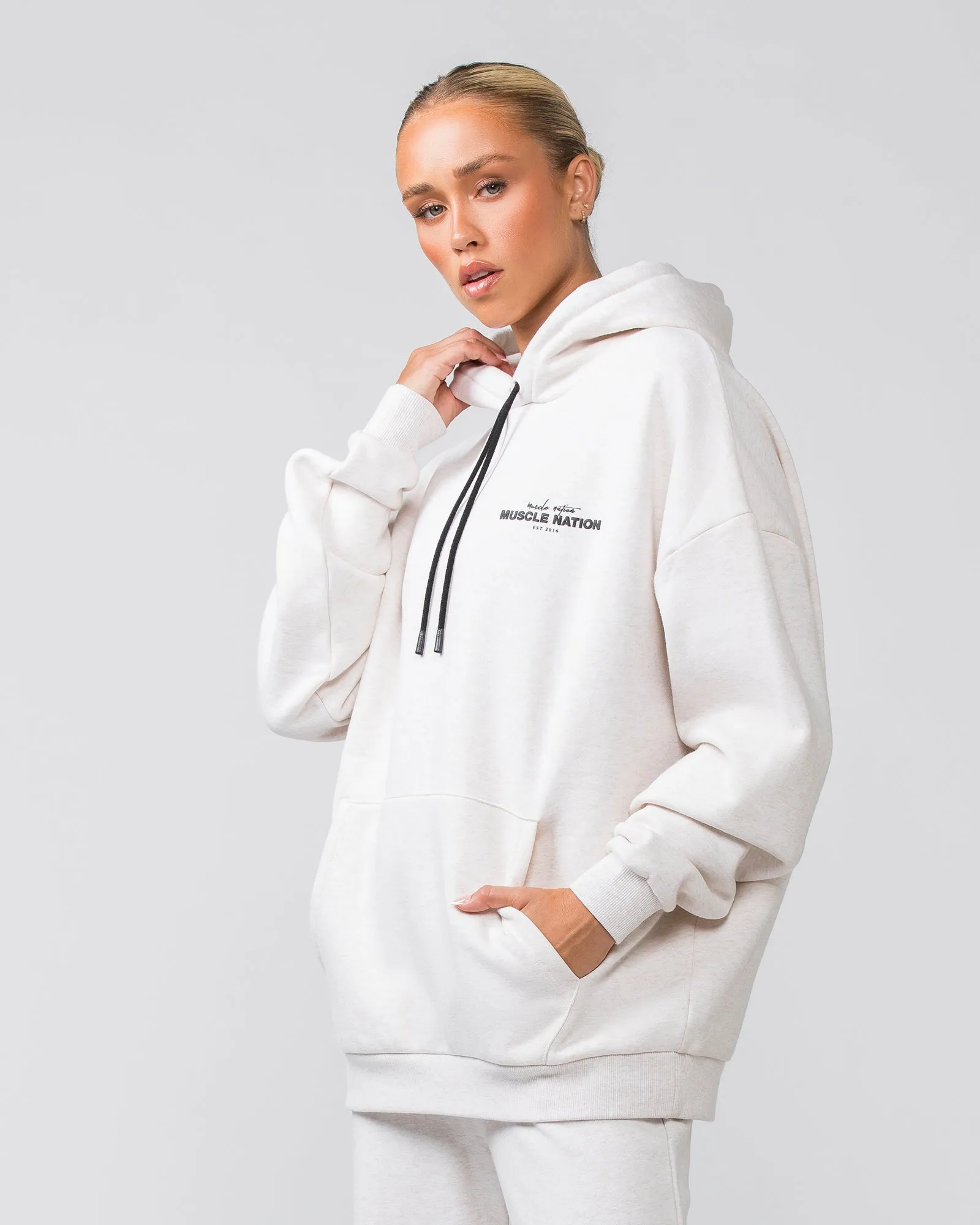 Timeless Oversized Hoodie - Dew Marl sold by Muscle Nation product image thumbnail 4