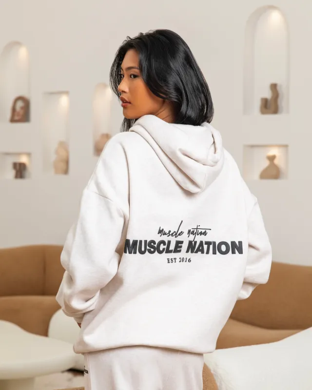 Timeless Oversized Hoodie - Dew Marl sold by Muscle Nation