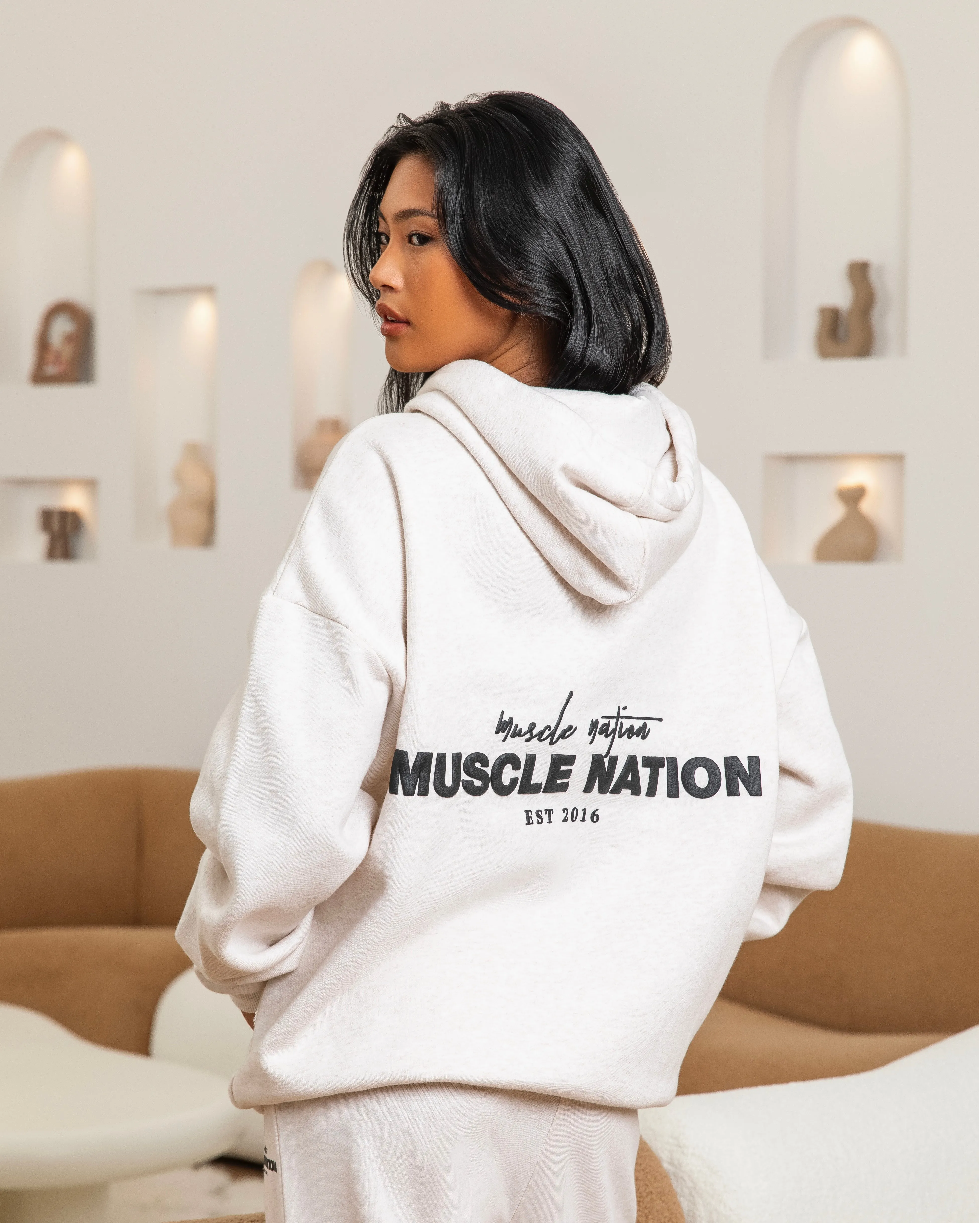 Timeless Oversized Hoodie - Dew Marl sold by Muscle Nation
