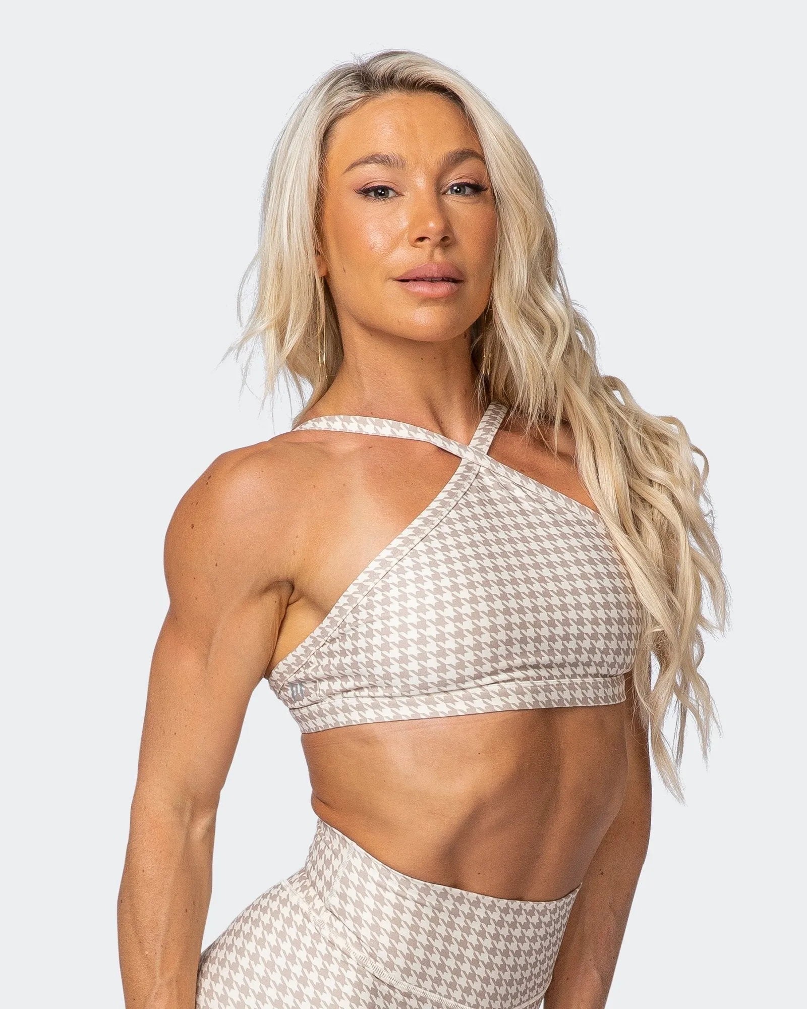 HBxMN Instinct Bralette - Houndstooth Print sold by Muscle Nation