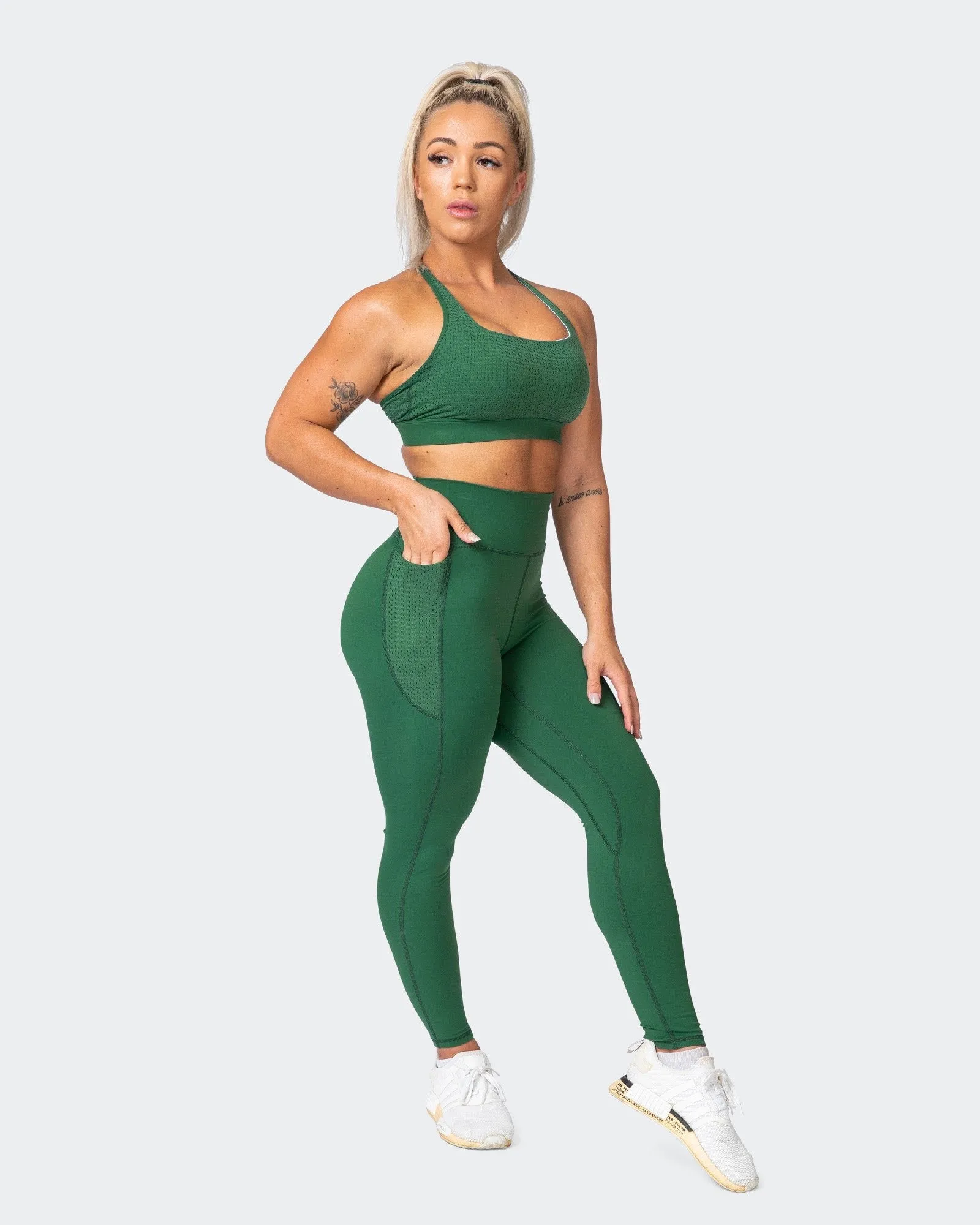 AMRAP Ankle Length Leggings - Fir Green sold by Muscle Nation product image thumbnail 4