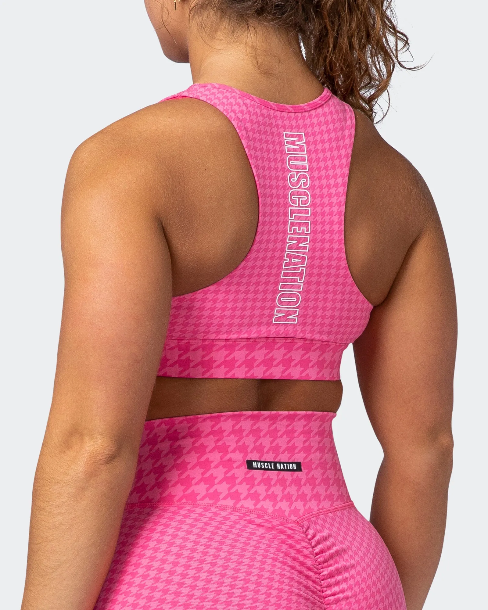 Step Up Bra - Flamingo Houndstooth Print sold by Muscle Nation product image thumbnail 5