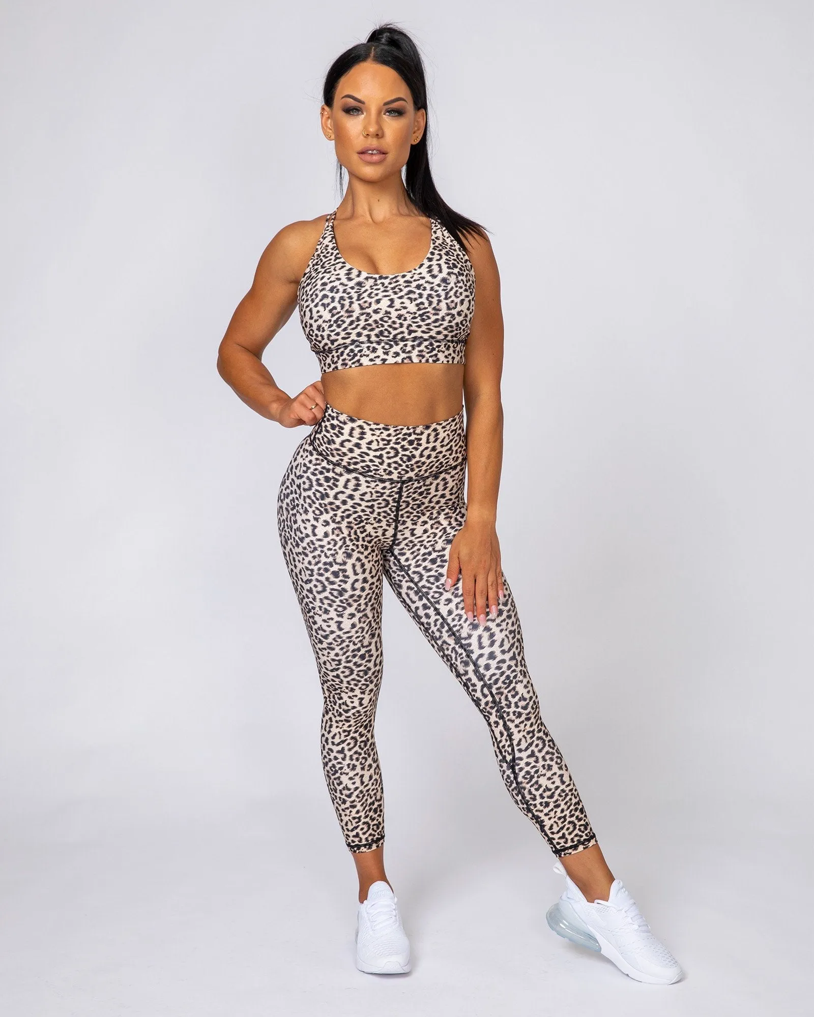 Motion 7/8 Leggings - Yellow Leopard sold by Muscle Nation product image thumbnail 4