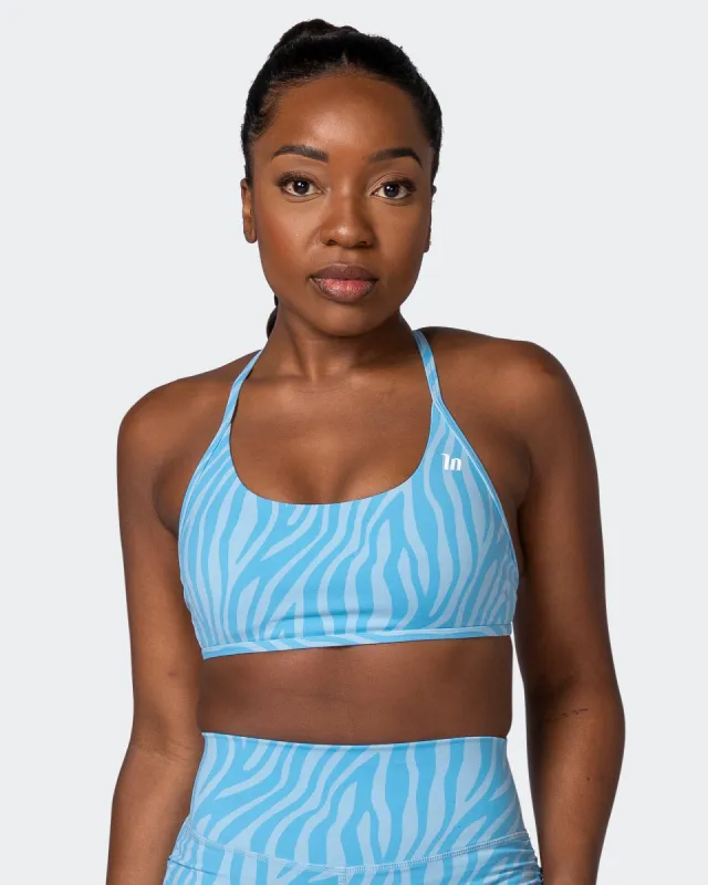 Essence Bralette - Alaska Zebra Print sold by Muscle Nation
