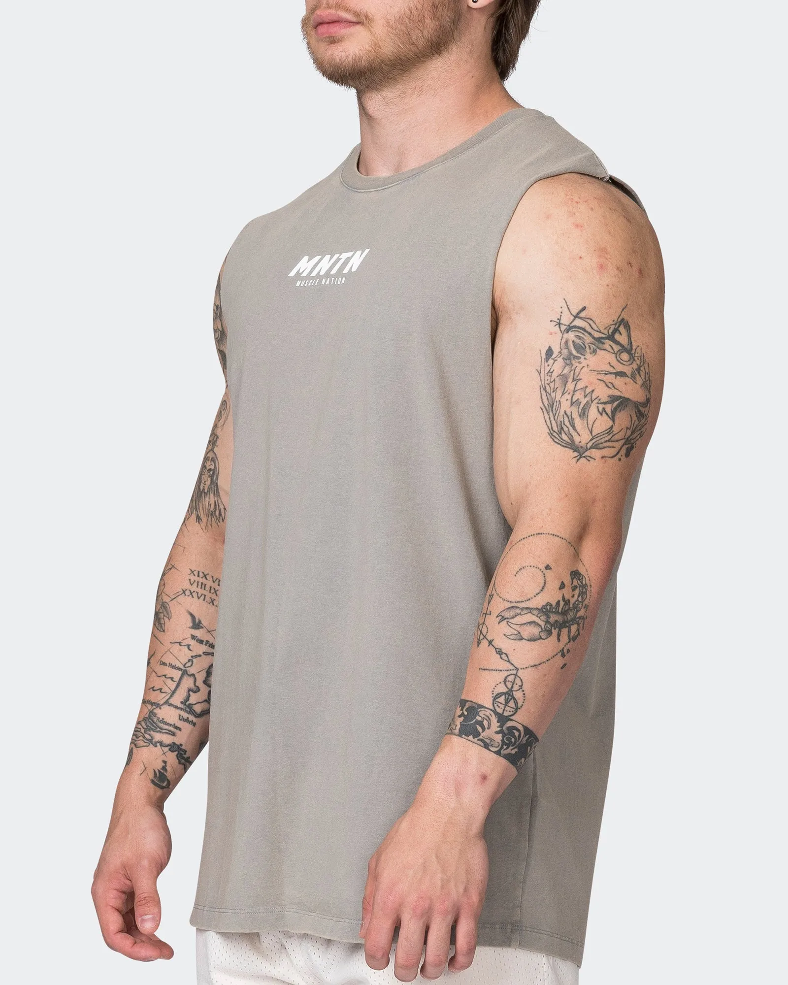 MNTN Vintage Tank - Washed Castor Grey sold by Muscle Nation product image thumbnail 2