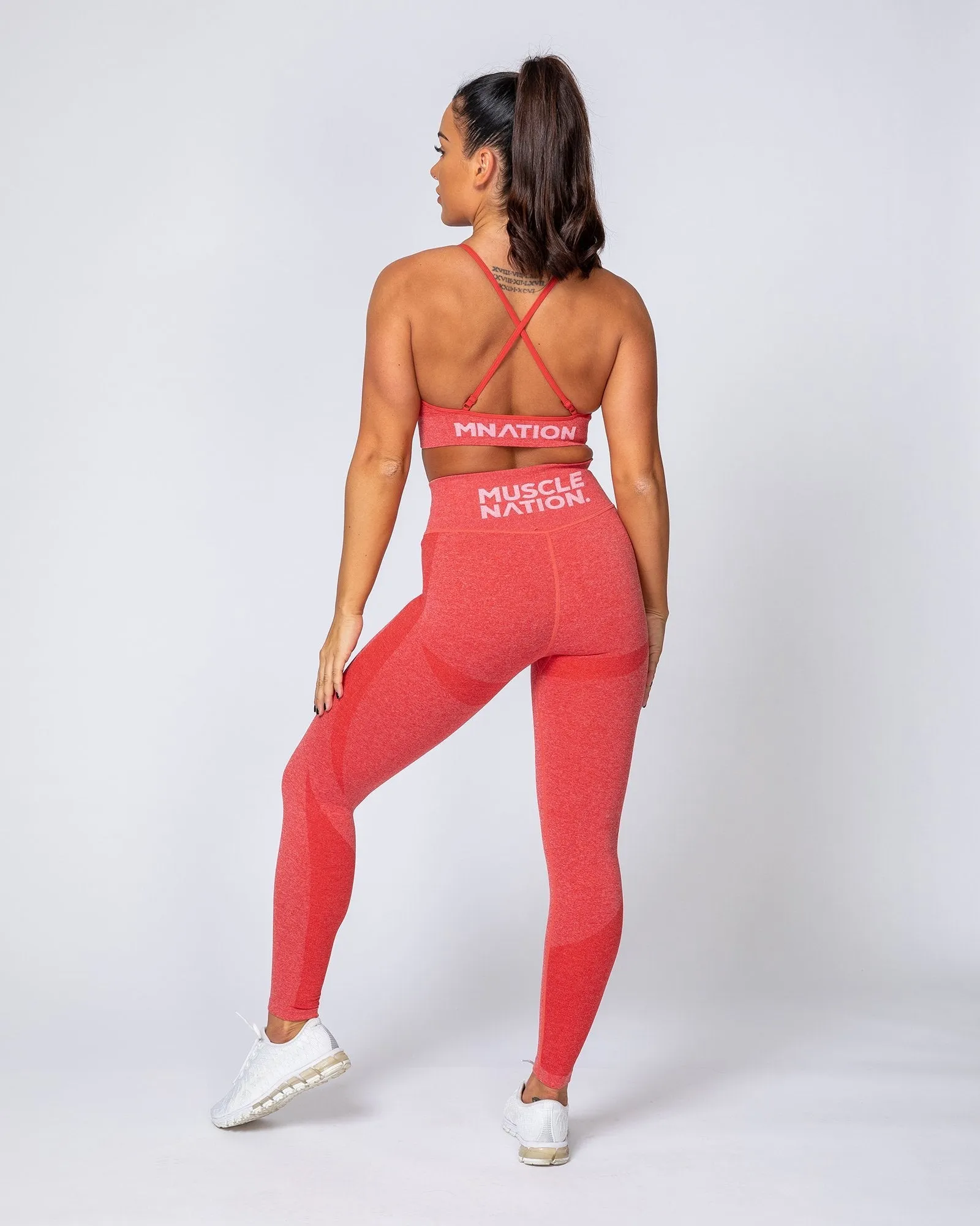 Shape Up Seamless Full Length Leggings - Poppy Marl sold by Muscle Nation product image thumbnail 2