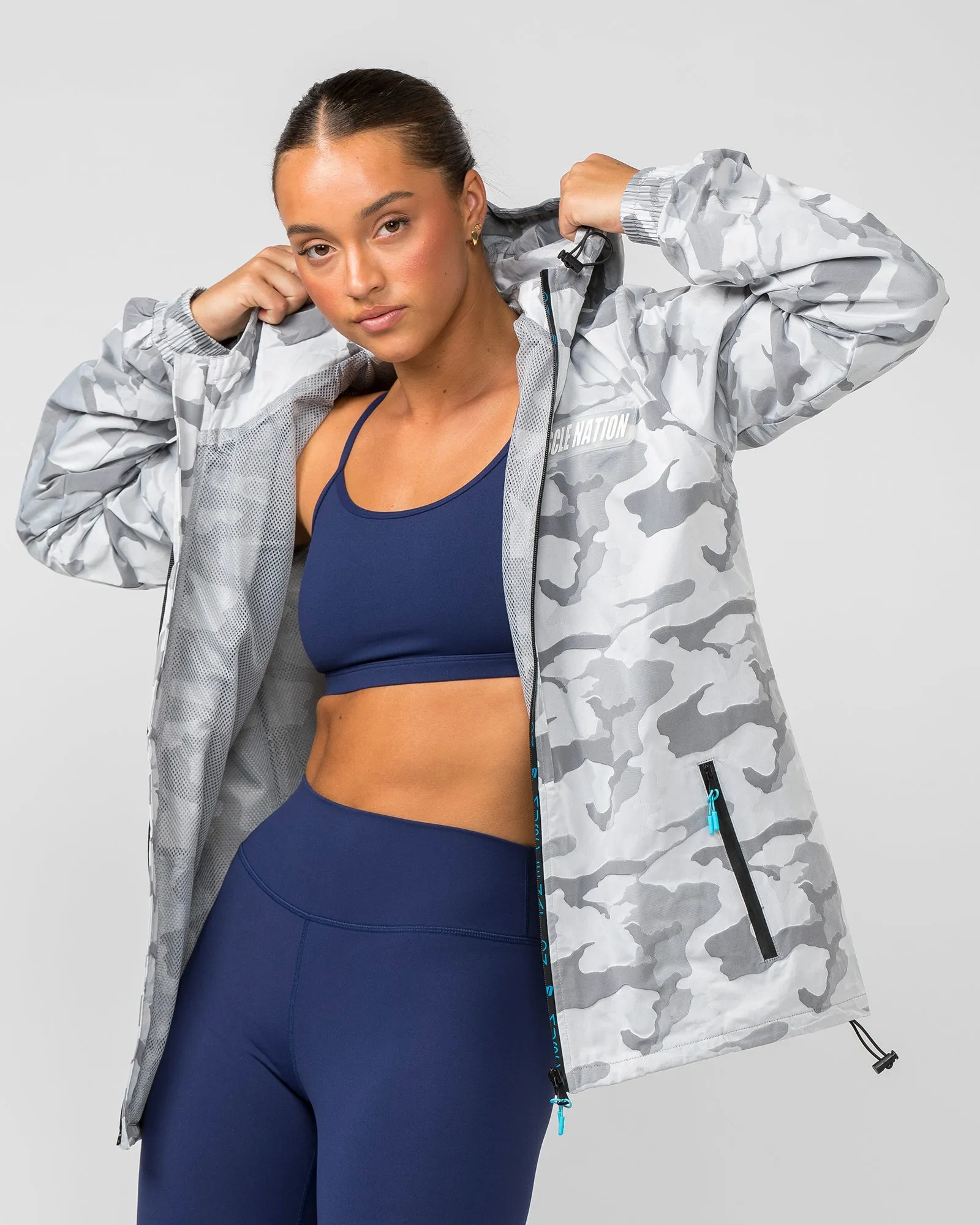 Unisex Tracksuit Jacket - Snow Camo sold by Muscle Nation product image thumbnail 4