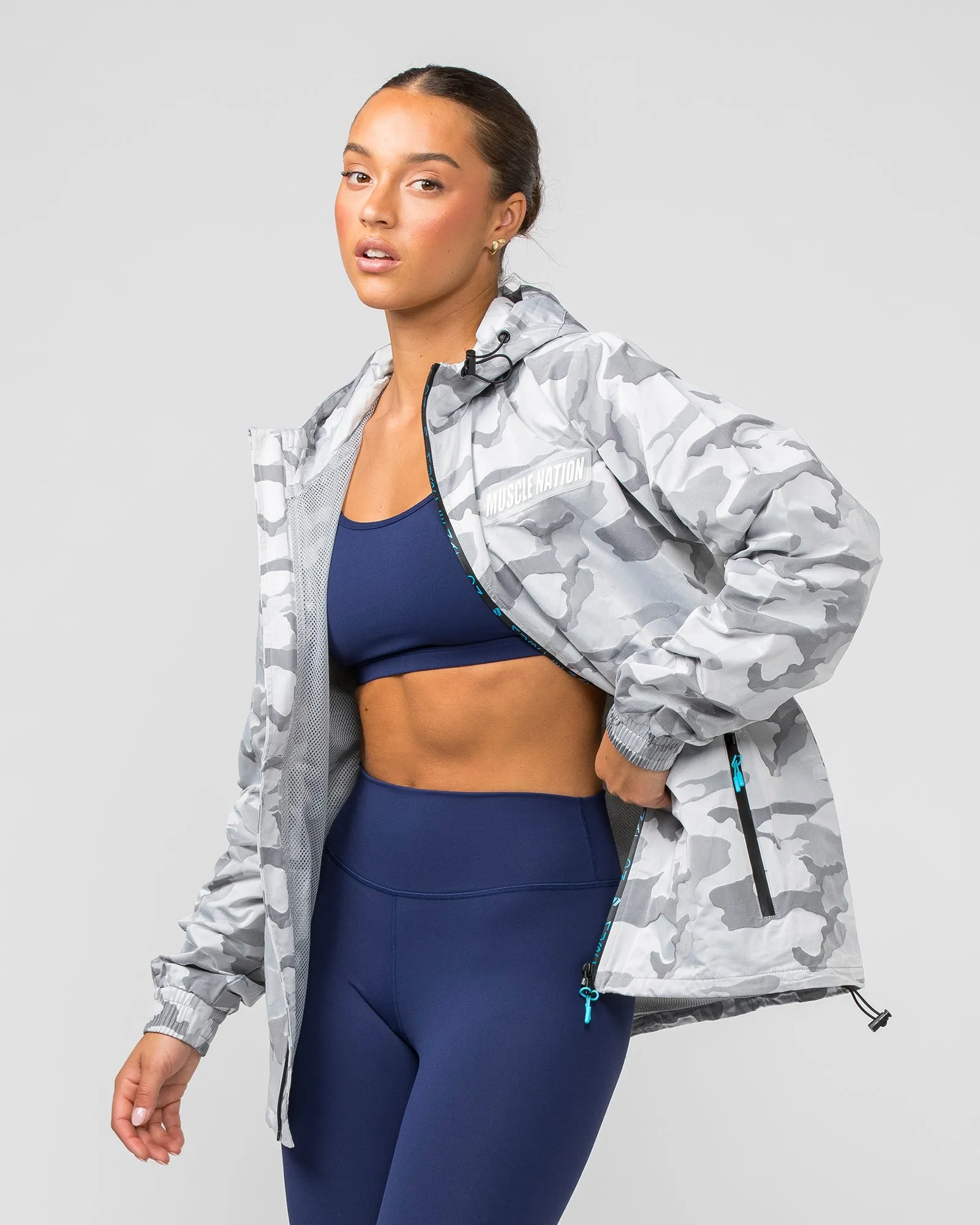 Unisex Tracksuit Jacket - Snow Camo sold by Muscle Nation product image thumbnail 3