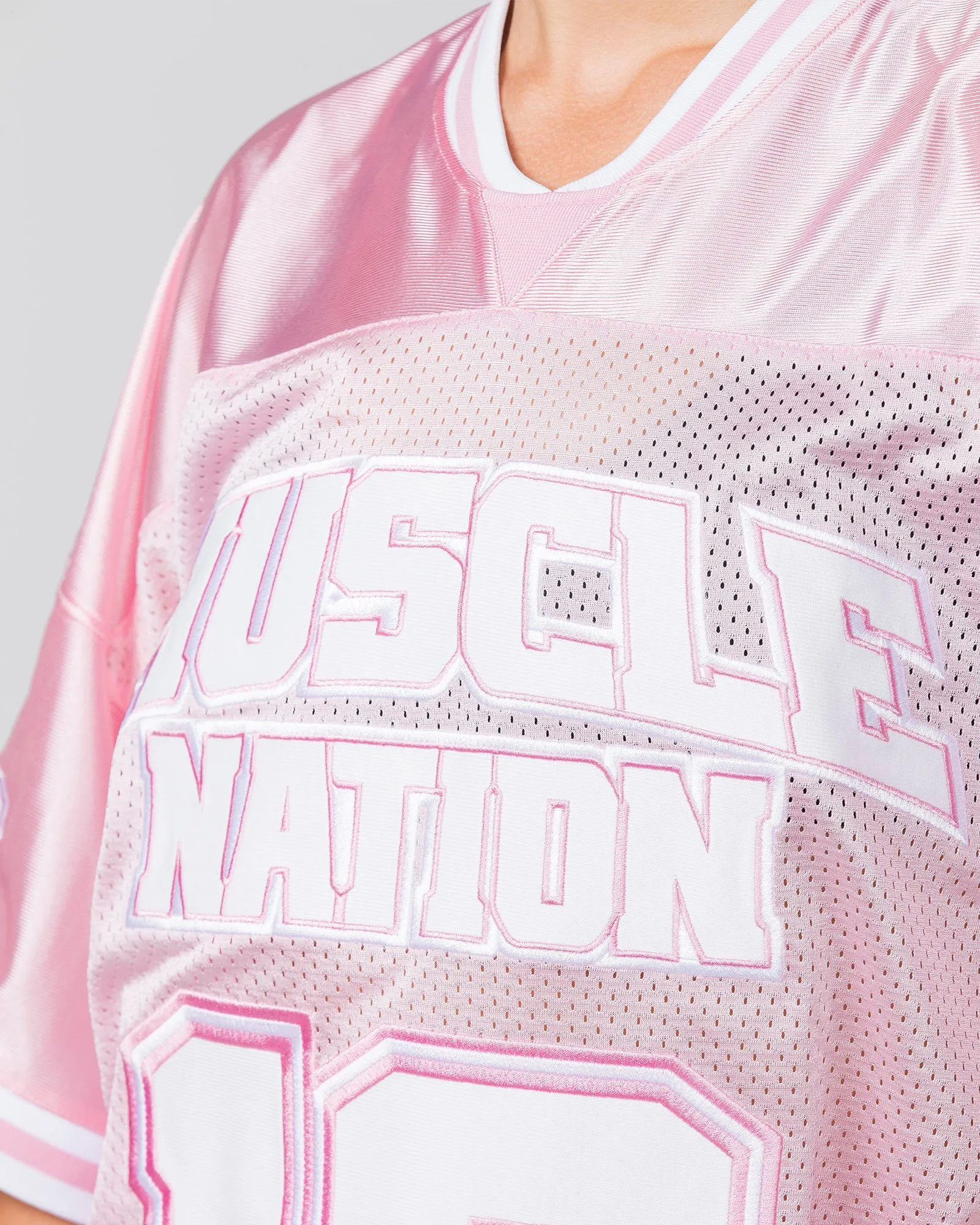 Playoffs Oversized Jersey - Marshmallow sold by Muscle Nation product image thumbnail 3