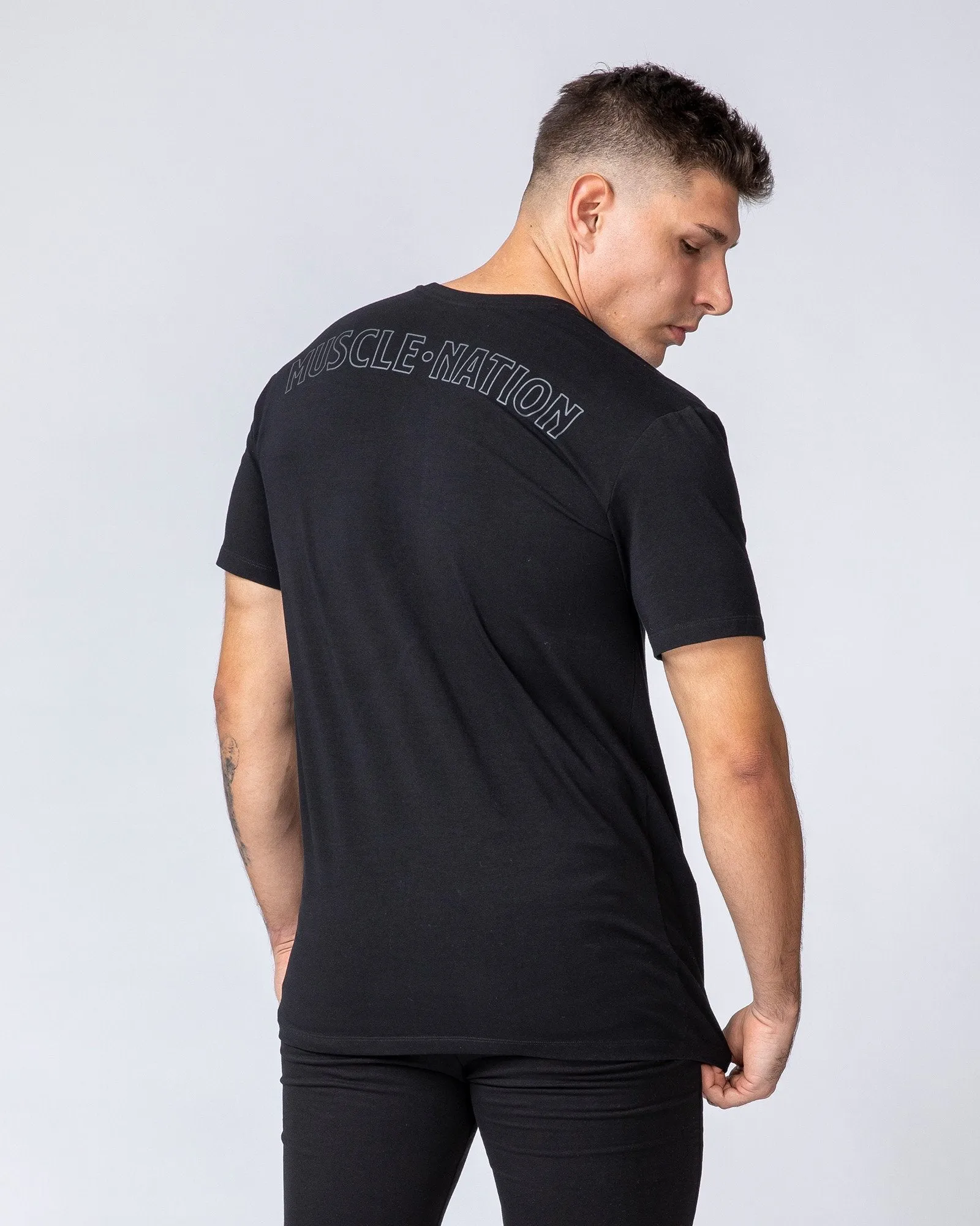Classic MN Tee - Black sold by Muscle Nation product image thumbnail 3