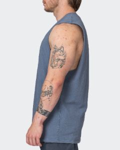 MNTN Vintage Tank - Washed Dusty Blue sold by Muscle Nation