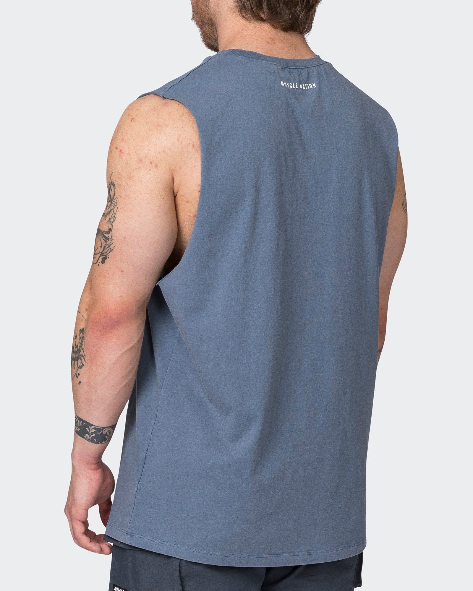 MNTN Vintage Tank - Washed Dusty Blue sold by Muscle Nation product image thumbnail 5