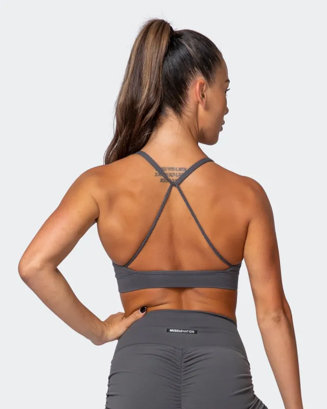 Braided Bralette - Charcoal sold by Muscle Nation