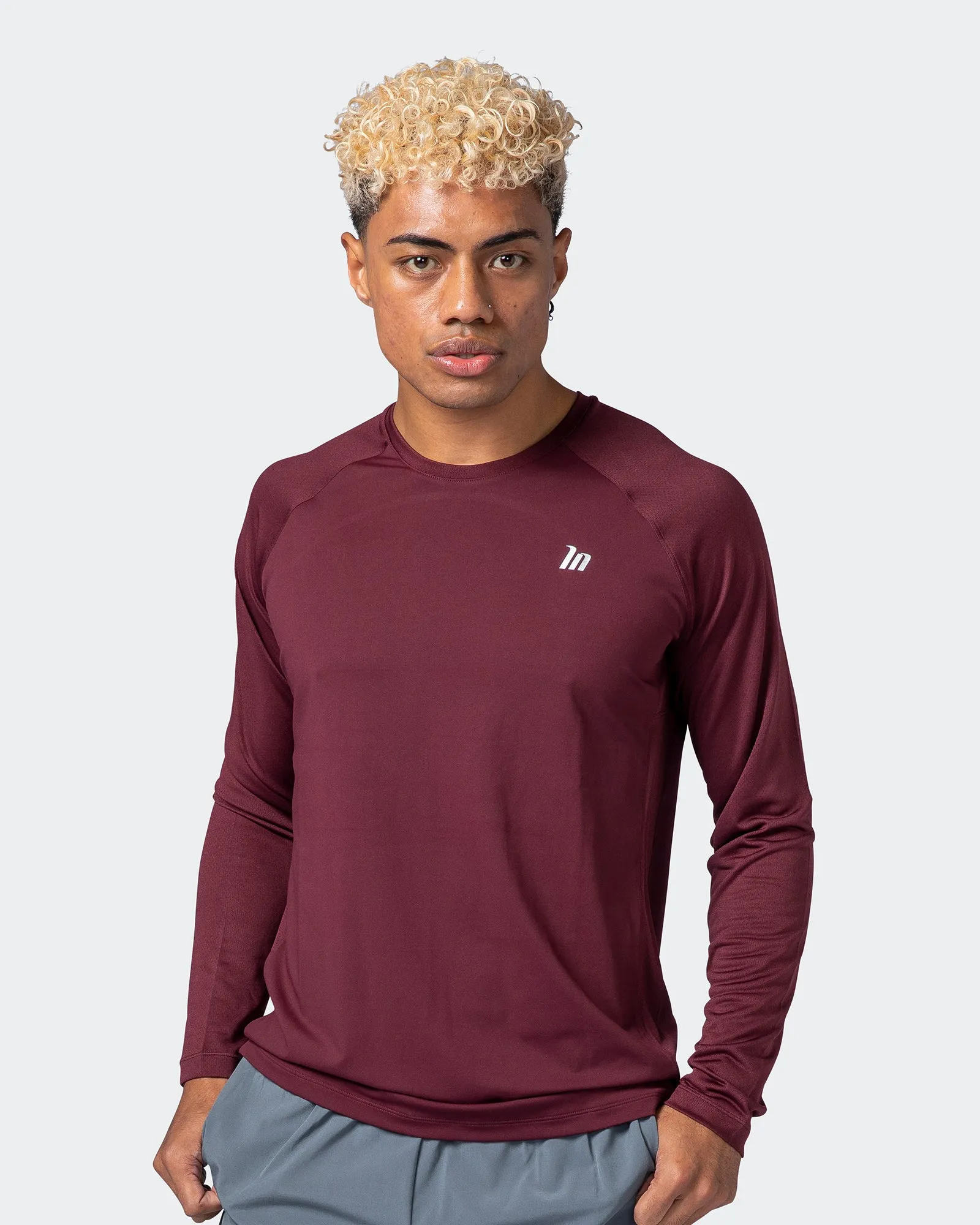 Cross Train Long Sleeve Top - Dark Plum sold by Muscle Nation