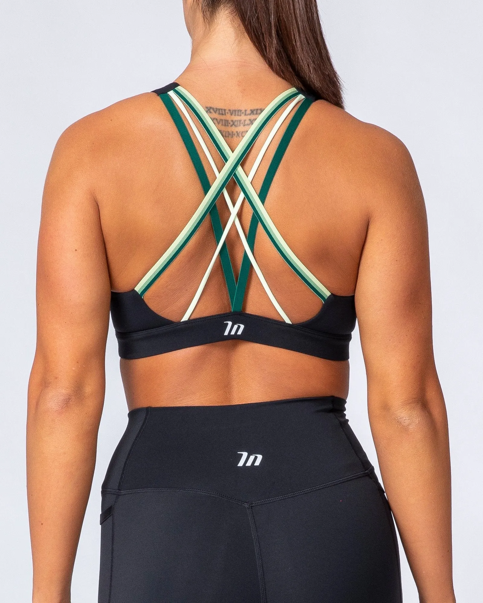 Pump Up Bra - Black w/ Multi Green sold by Muscle Nation product image thumbnail 3