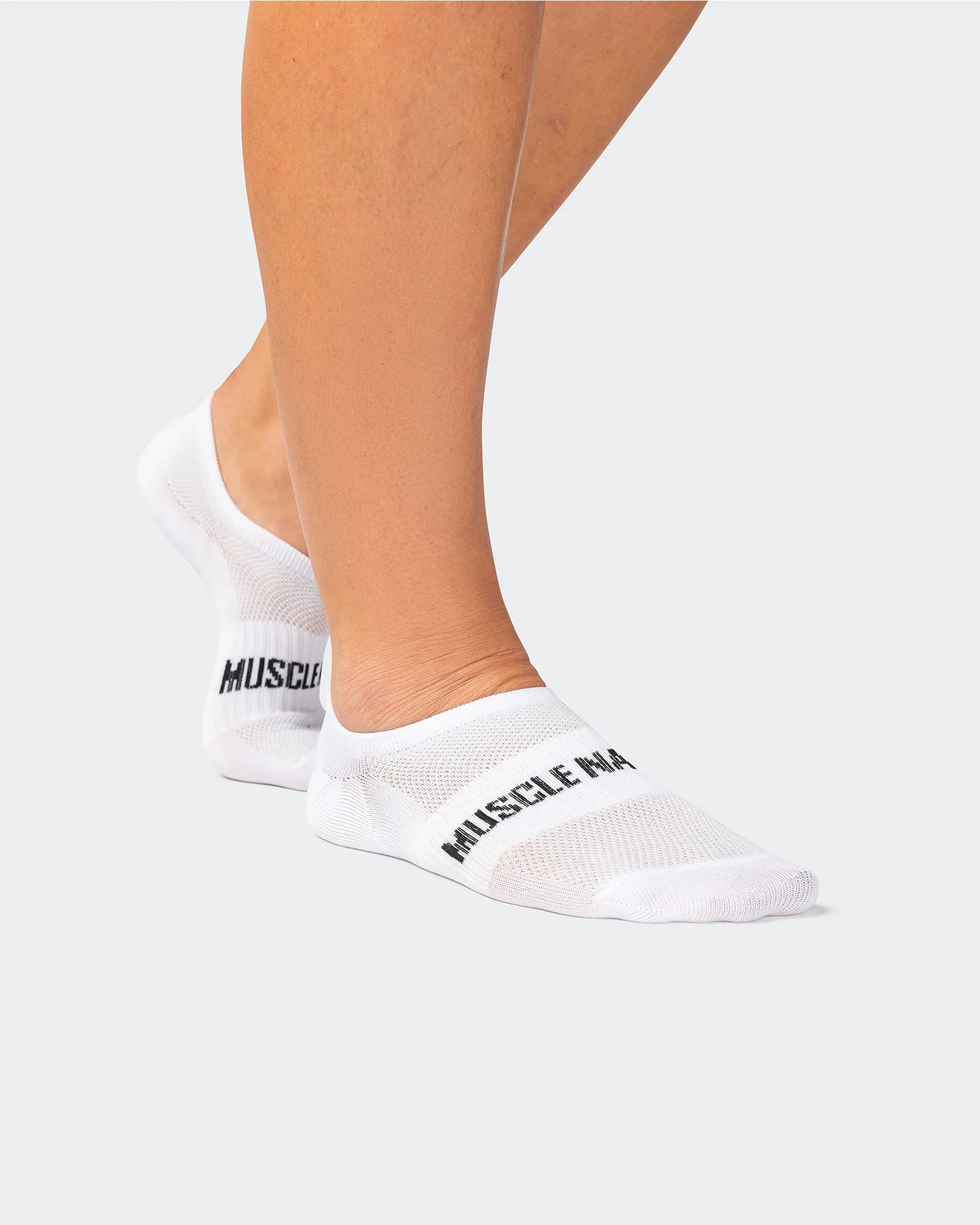 Womens Low Cut No Show Socks - White (2 Pack) sold by Muscle Nation product image thumbnail 4