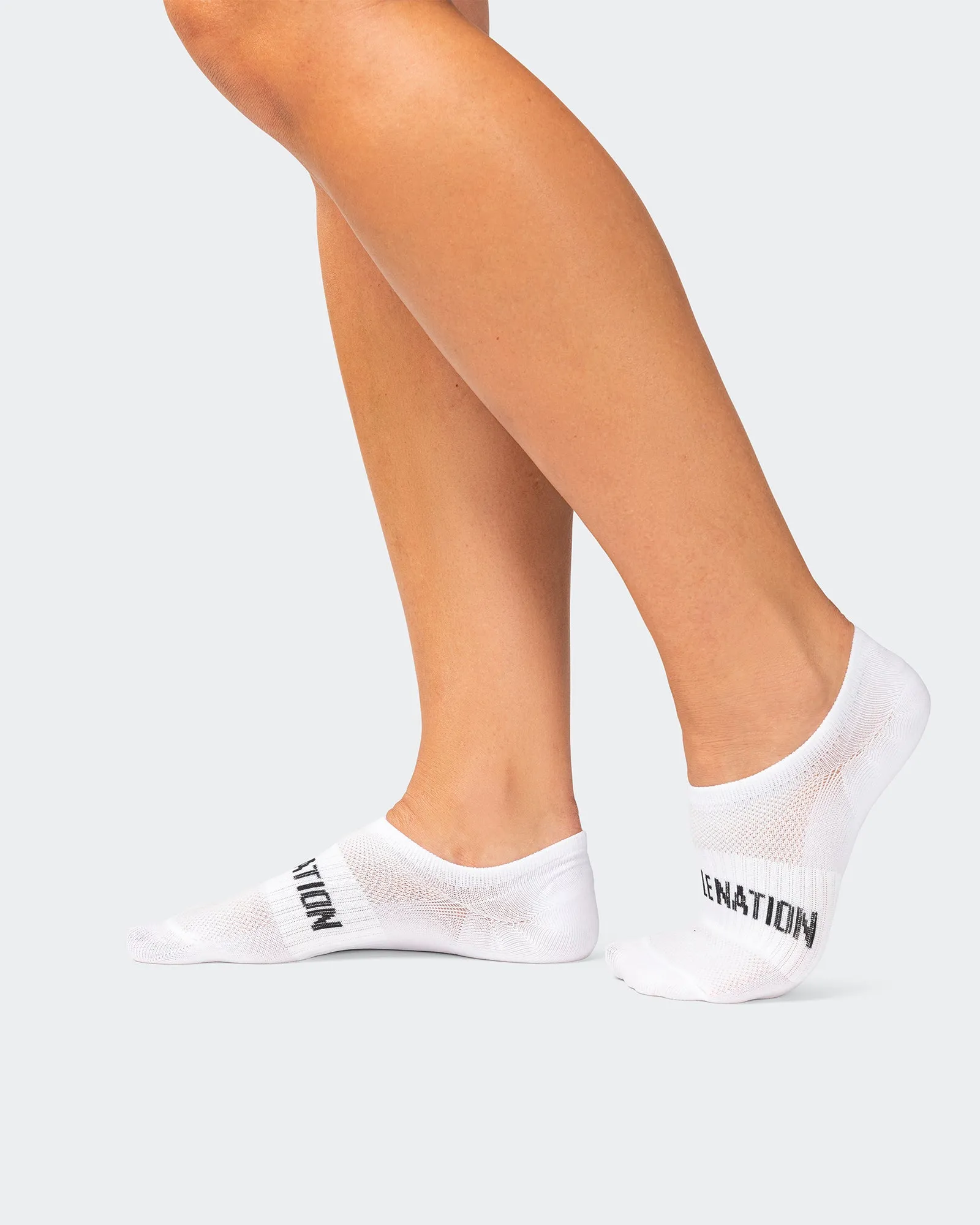Womens Low Cut No Show Socks - White (2 Pack) sold by Muscle Nation product image thumbnail 3