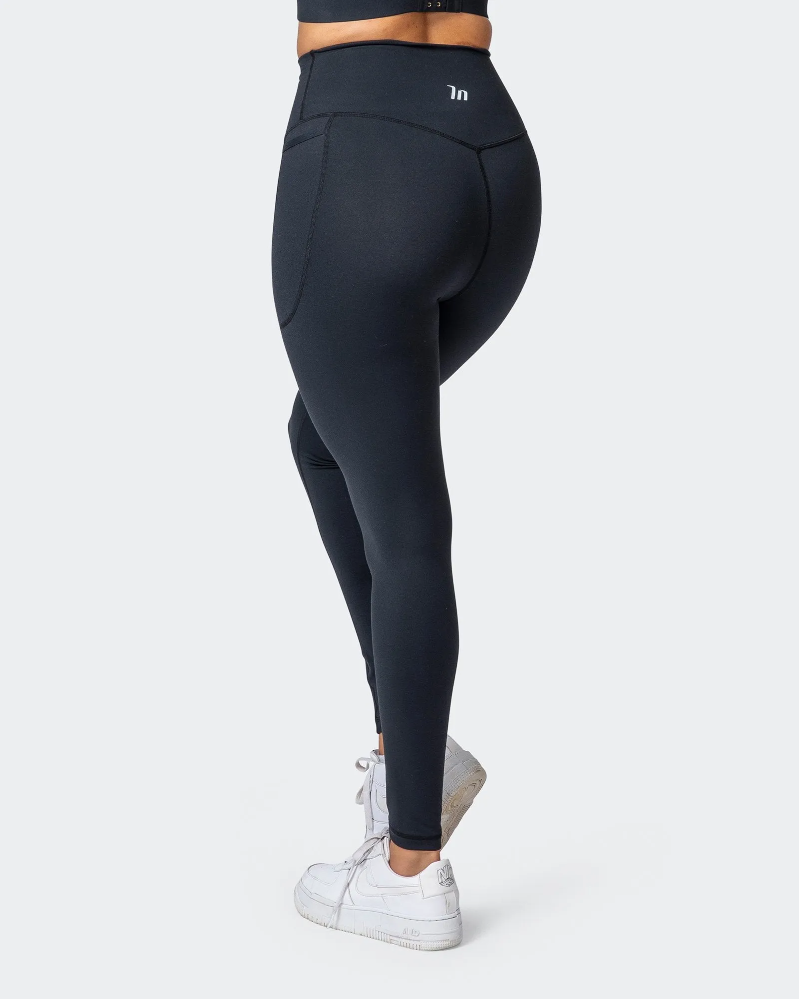 Signature Super High Pocket Full Length Leggings - Black sold by Muscle Nation product image thumbnail 5