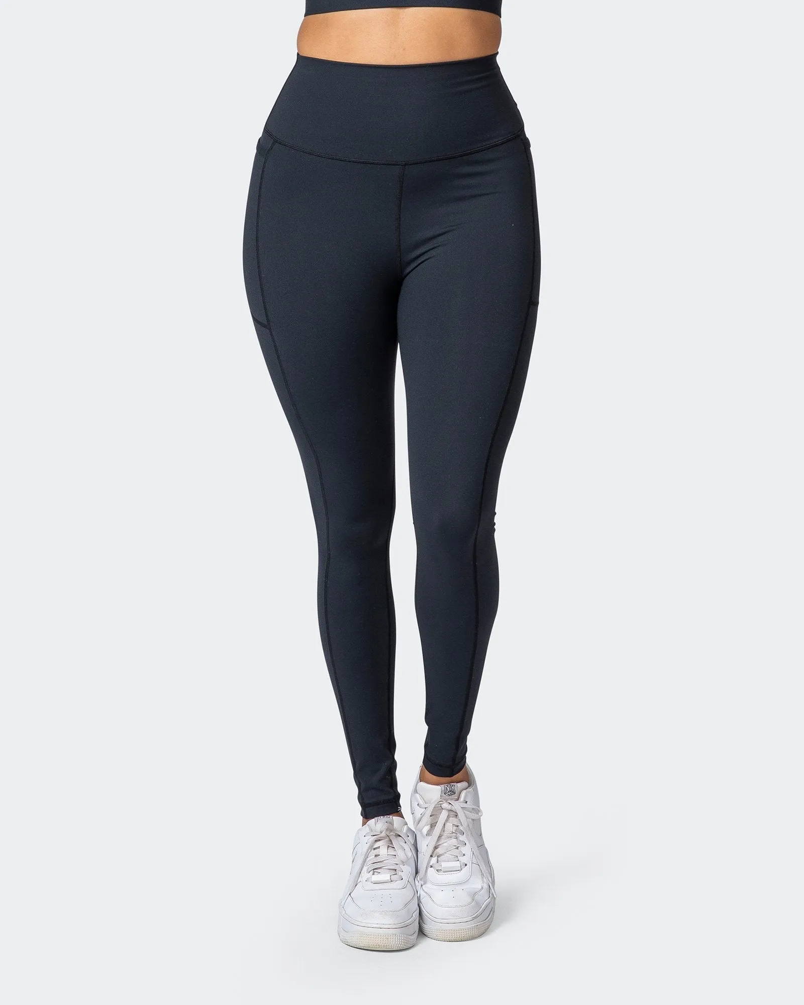 Signature Super High Pocket Full Length Leggings - Black sold by Muscle Nation product image thumbnail 2