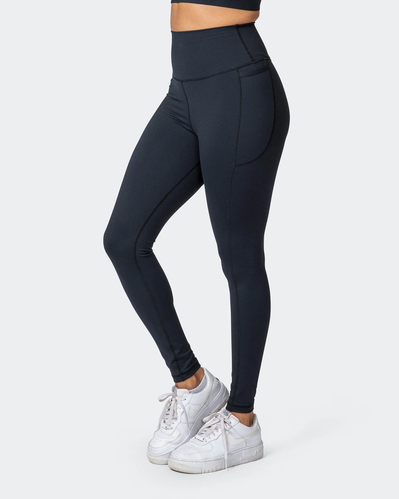 Signature Super High Pocket Full Length Leggings - Black sold by Muscle Nation product image thumbnail 3