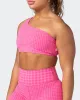 Level Up Bralette - Flamingo Houndstooth Print sold by Muscle Nation