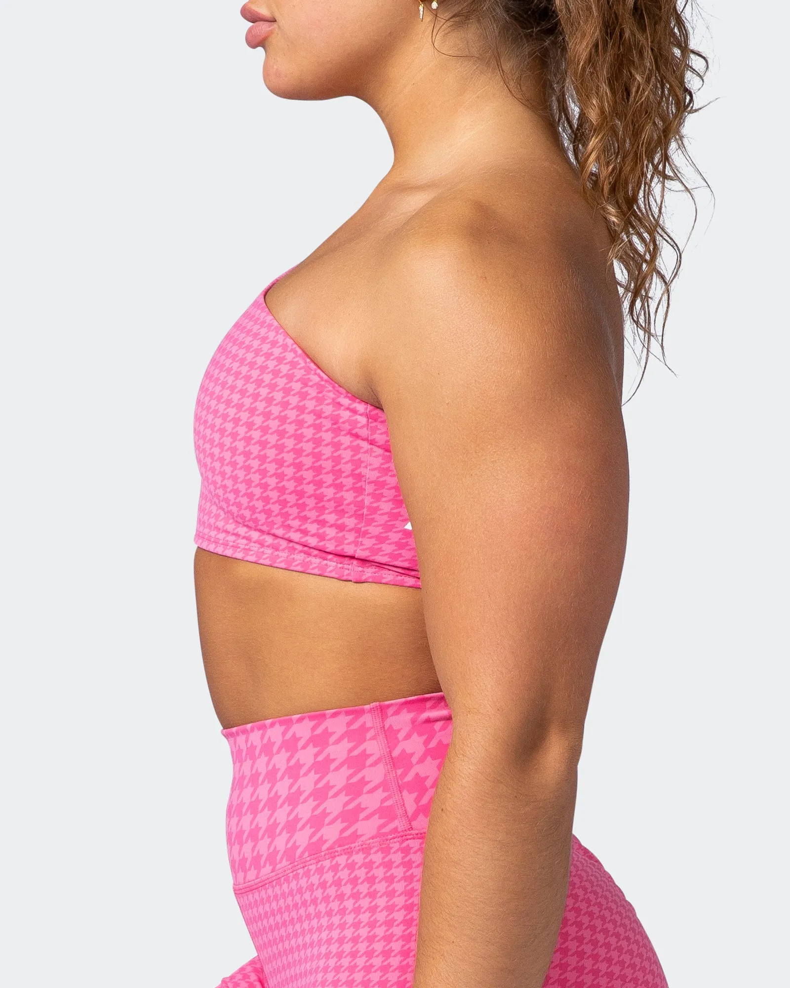 Level Up Bralette - Flamingo Houndstooth Print sold by Muscle Nation product image thumbnail 4