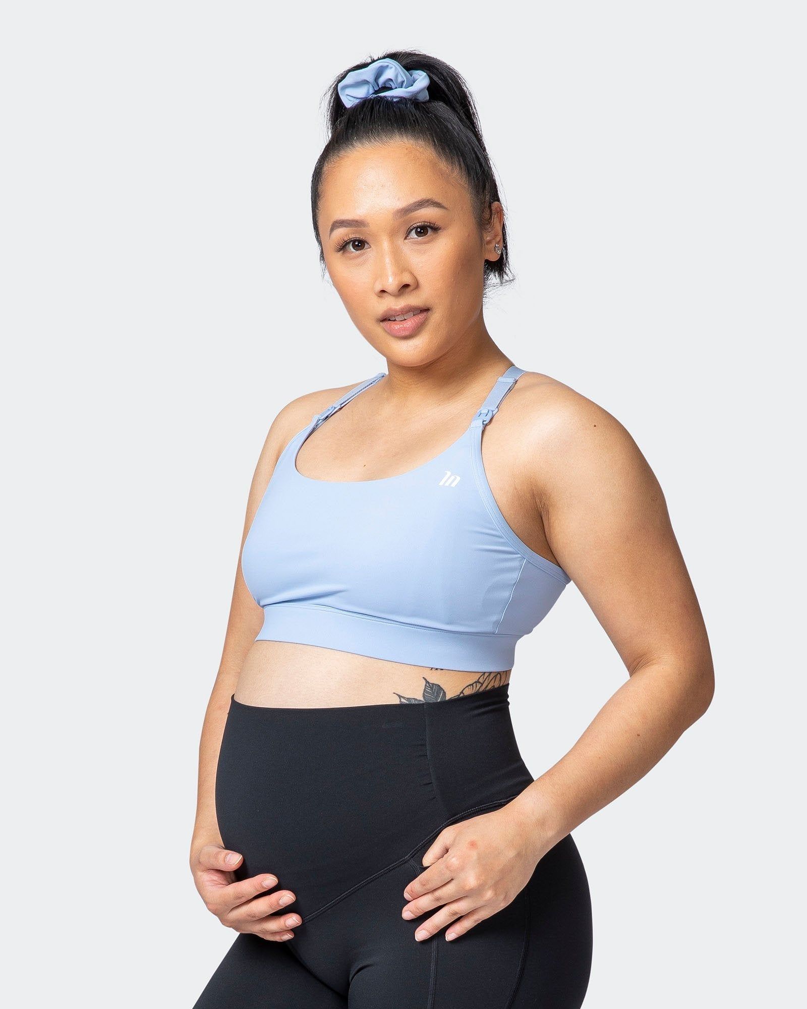 MN Classic Maternity Bra - Cashmere Blue sold by Muscle Nation