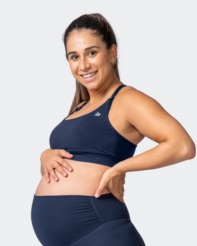 MN Everyday Maternity Bra - Navy sold by Muscle Nation
