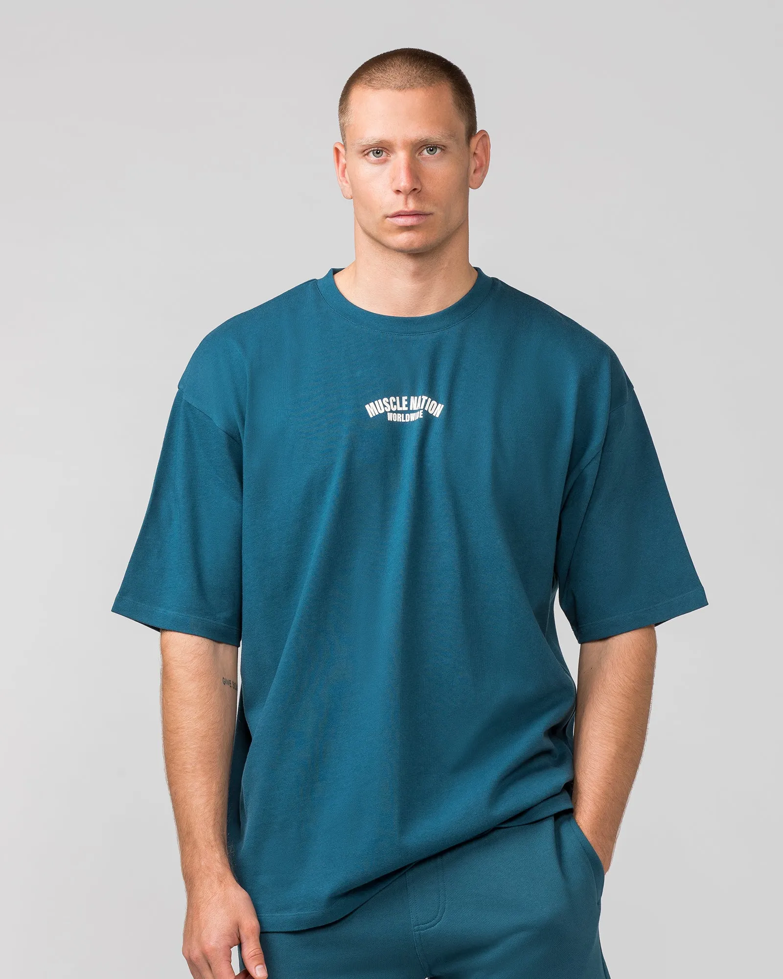 Classic Oversized Tee - Tidal Teal sold by Muscle Nation product image thumbnail 2