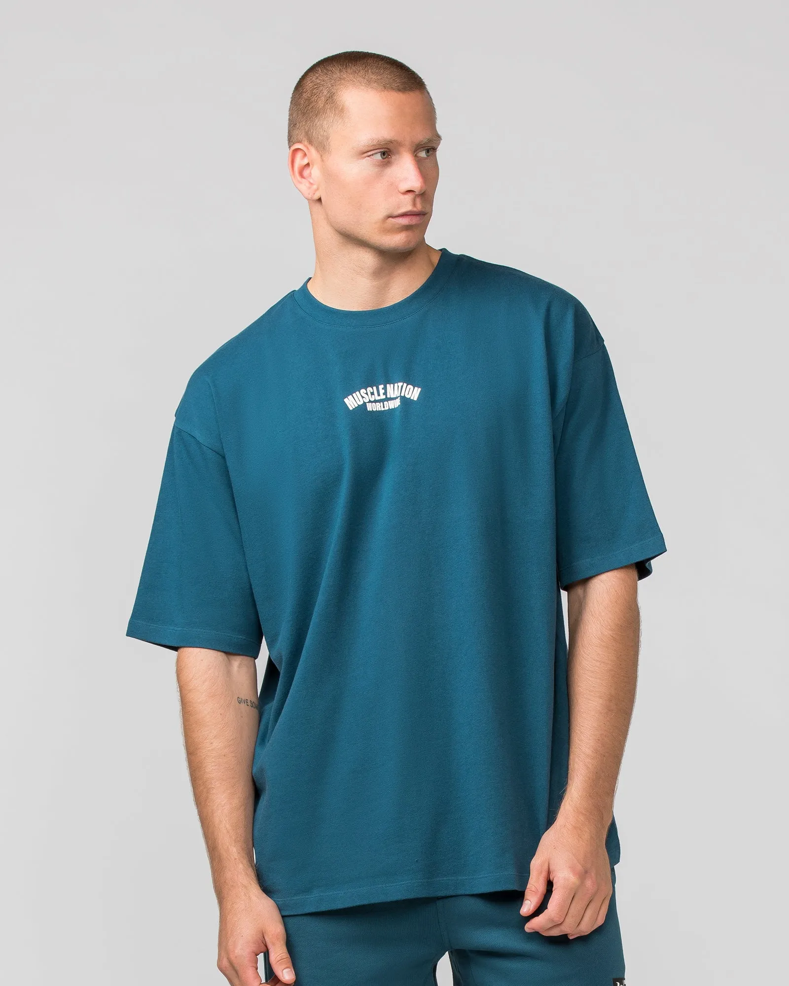 Classic Oversized Tee - Tidal Teal sold by Muscle Nation