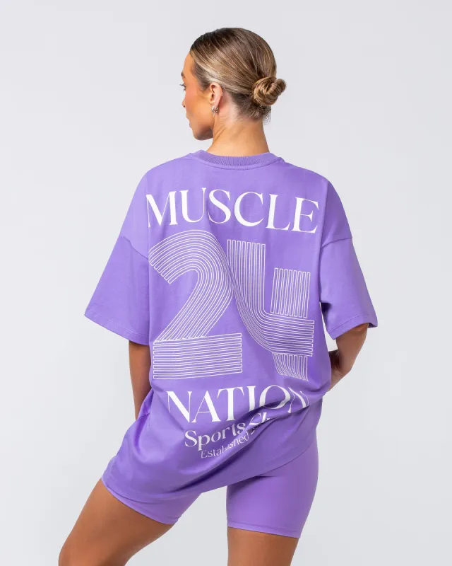 College Oversized Tee - Orchid sold by Muscle Nation