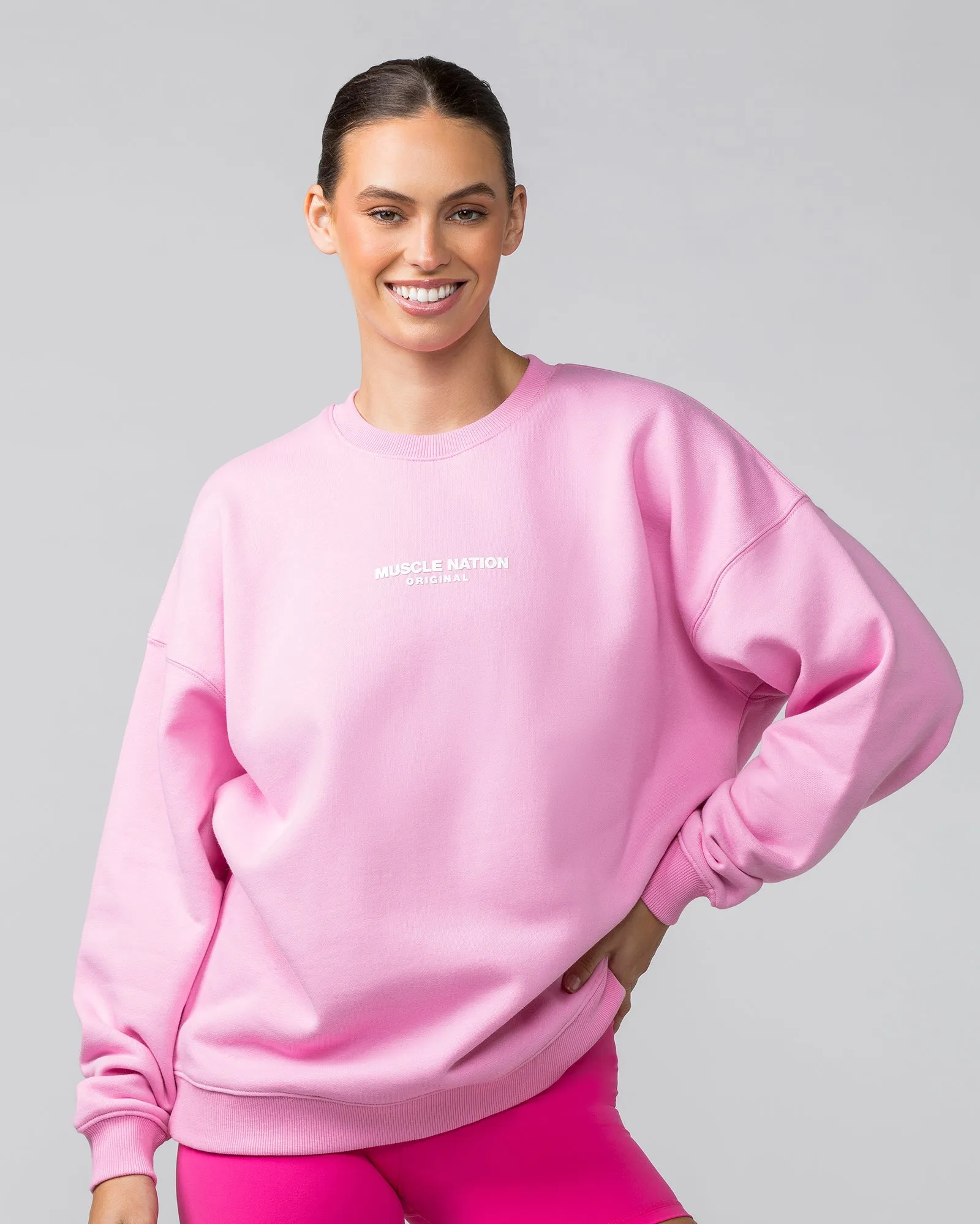 Weekend Oversized Pullover - Pink Frosting sold by Muscle Nation product image thumbnail 2