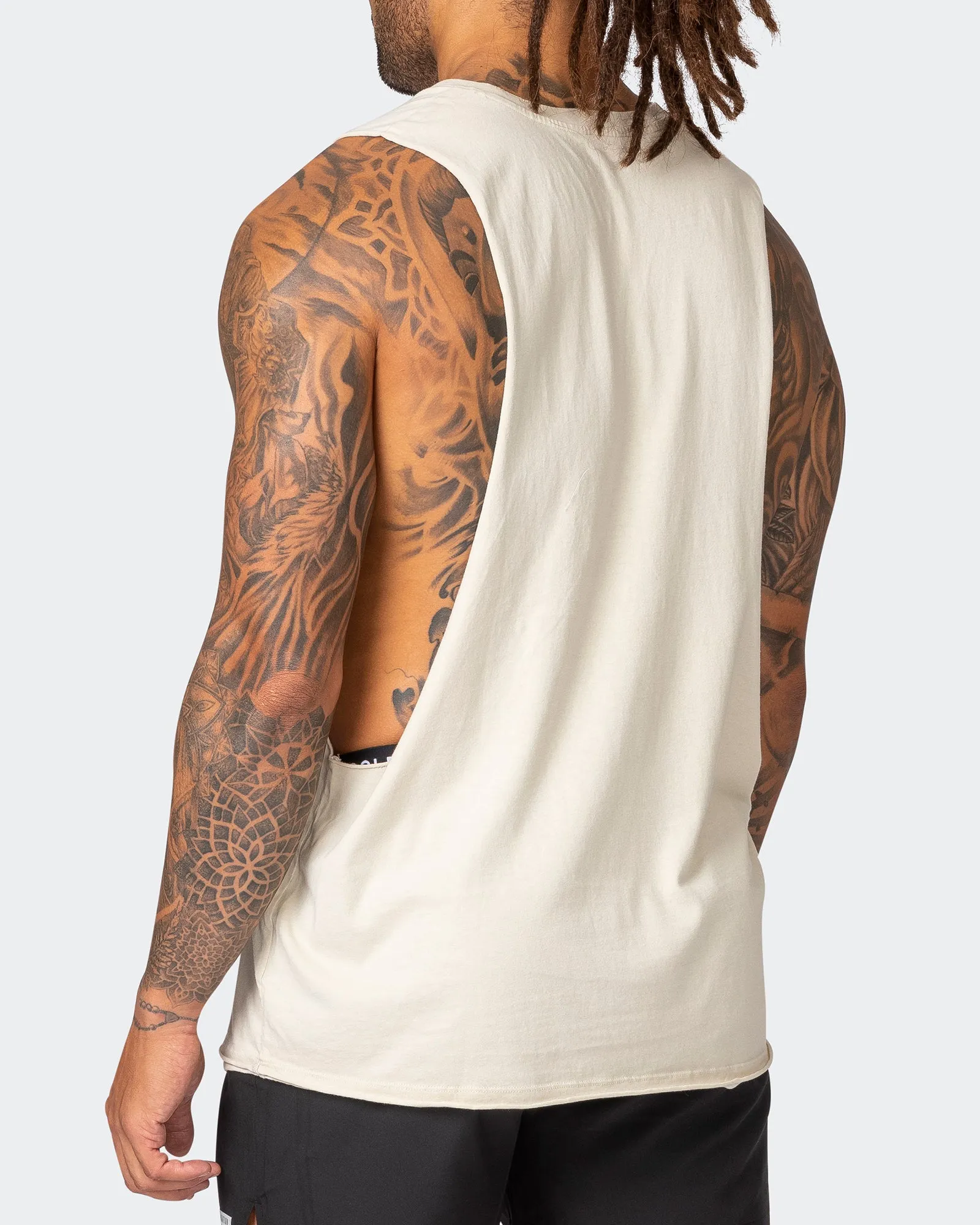 Ultra Drop Arm Vintage Tank - Washed Cream sold by Muscle Nation product image thumbnail 5