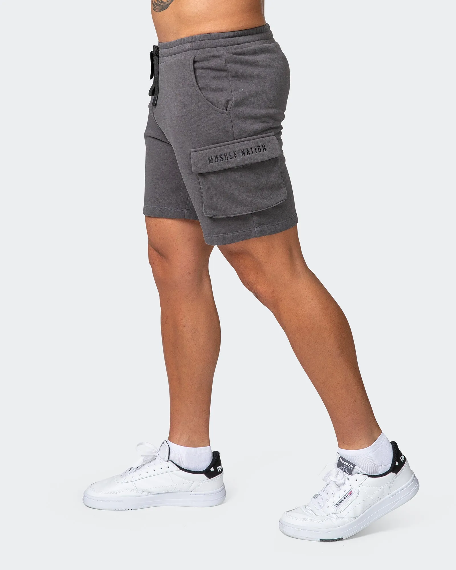 Cargo Vintage Shorts - Washed Charcoal sold by Muscle Nation product image thumbnail 4