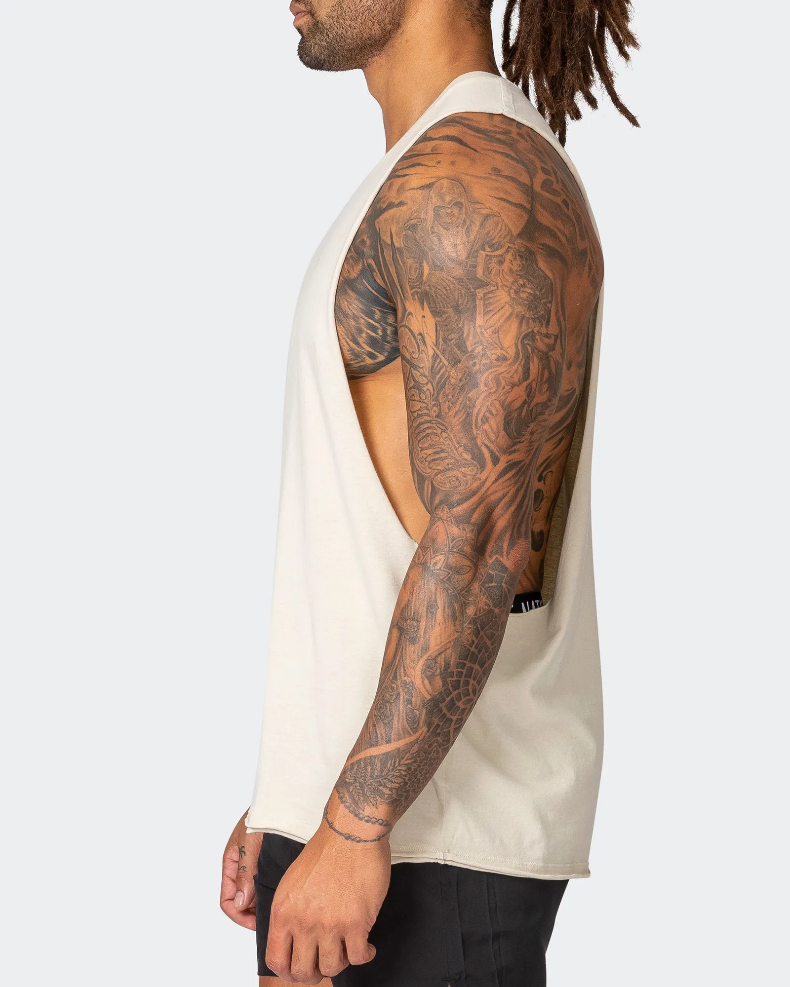 Ultra Drop Arm Vintage Tank - Washed Cream sold by Muscle Nation product image thumbnail 4