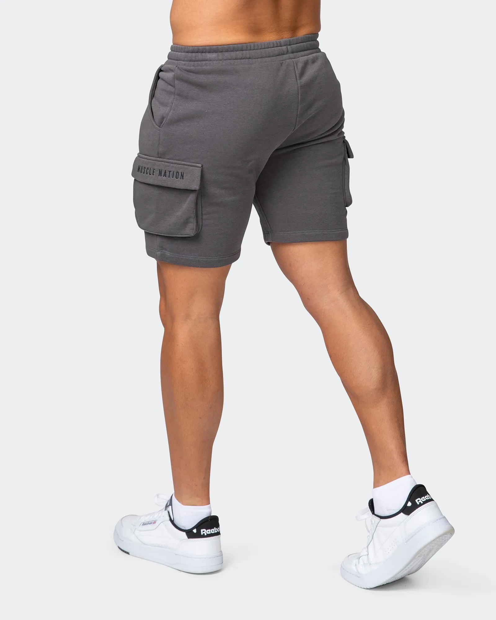 Cargo Vintage Shorts - Washed Charcoal sold by Muscle Nation product image thumbnail 5