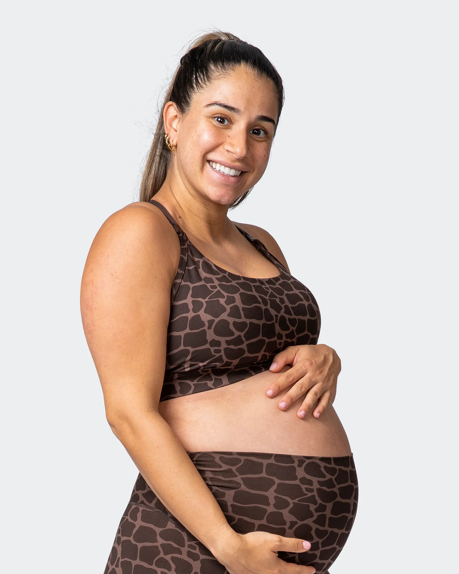 MN Everyday Maternity Bra - Tonal Giraffe Print sold by Muscle Nation