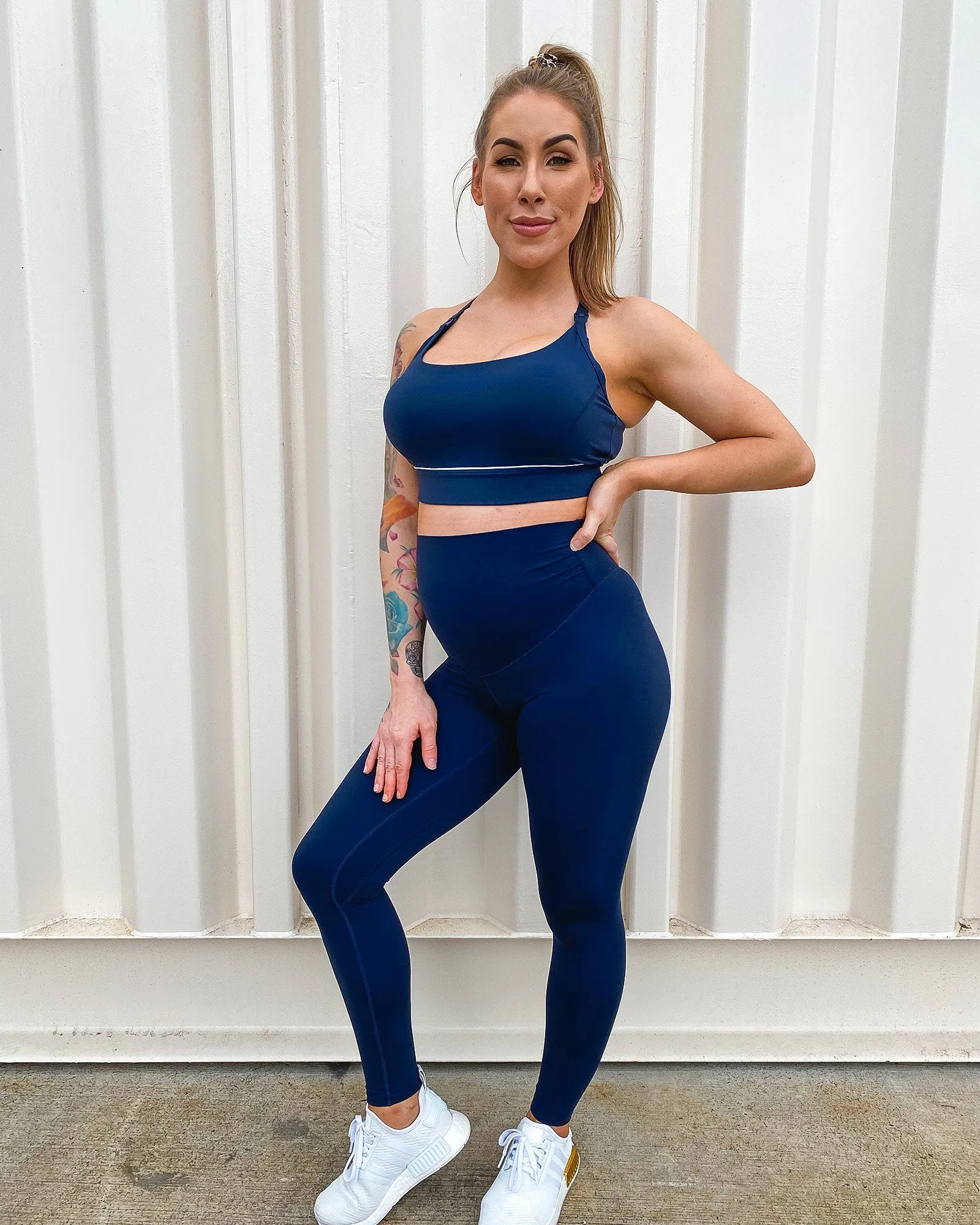 Maternity Leggings - Navy sold by Muscle Nation product image thumbnail 3