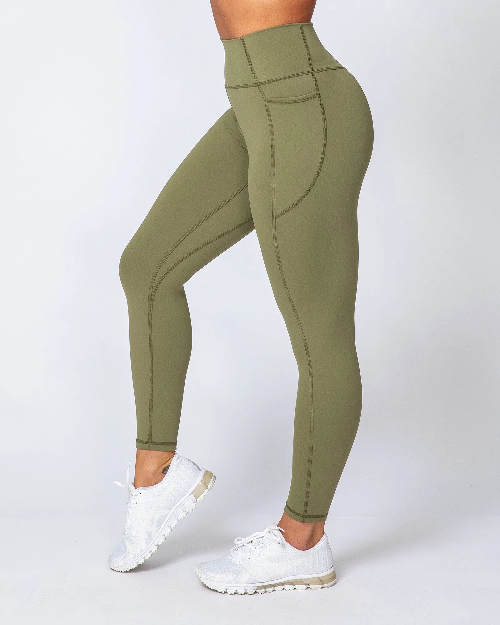 Motion Pocket Ankle Length - Olive sold by Muscle Nation