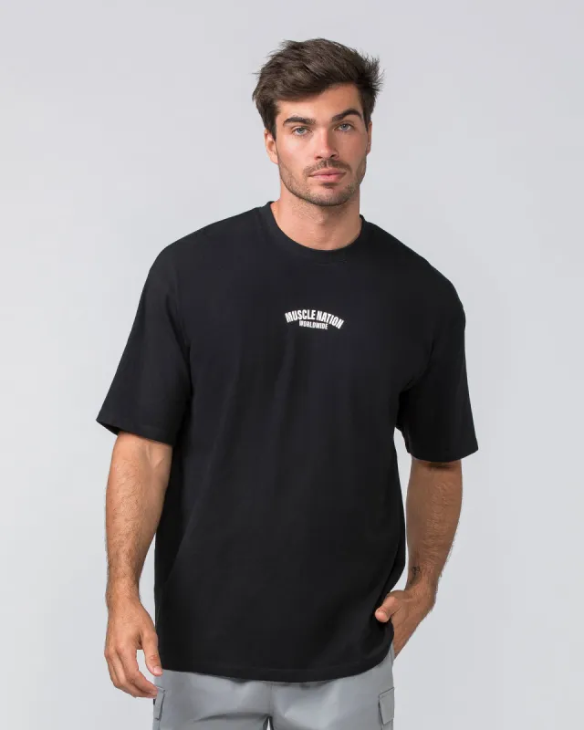 Classic Oversized Tee - Black sold by Muscle Nation